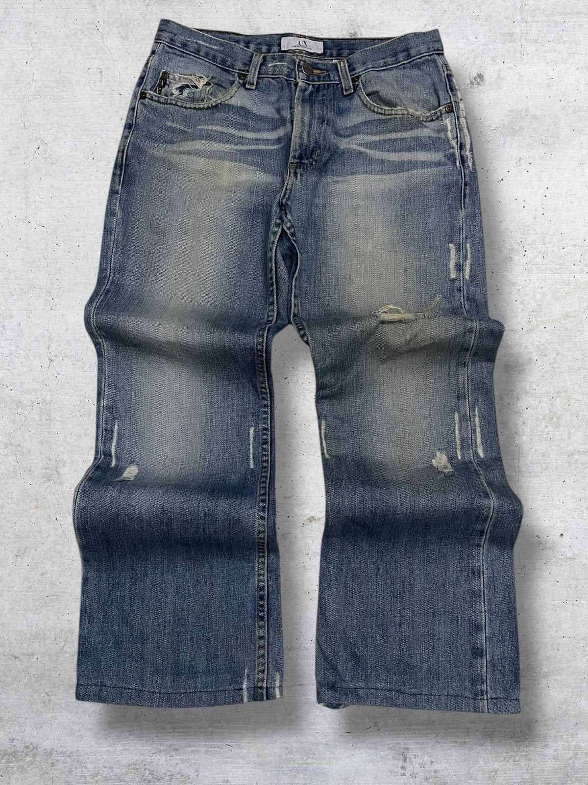 Armani Exchange VINTAGE OG ARMANI EXCHANGE 90S DESIGNER MUDWASH STYLE DENIM Size US 30 / EU 46 - 1 Thumbnail