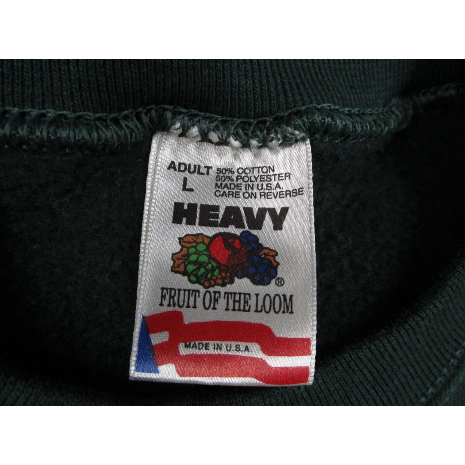 Fruit Of The Loom Vintage Fruit Of The Loom Boston MA Sweatshirt Mens Large Green Sailboat 90s Size US L / EU 52-54 / 3 - 3 Thumbnail