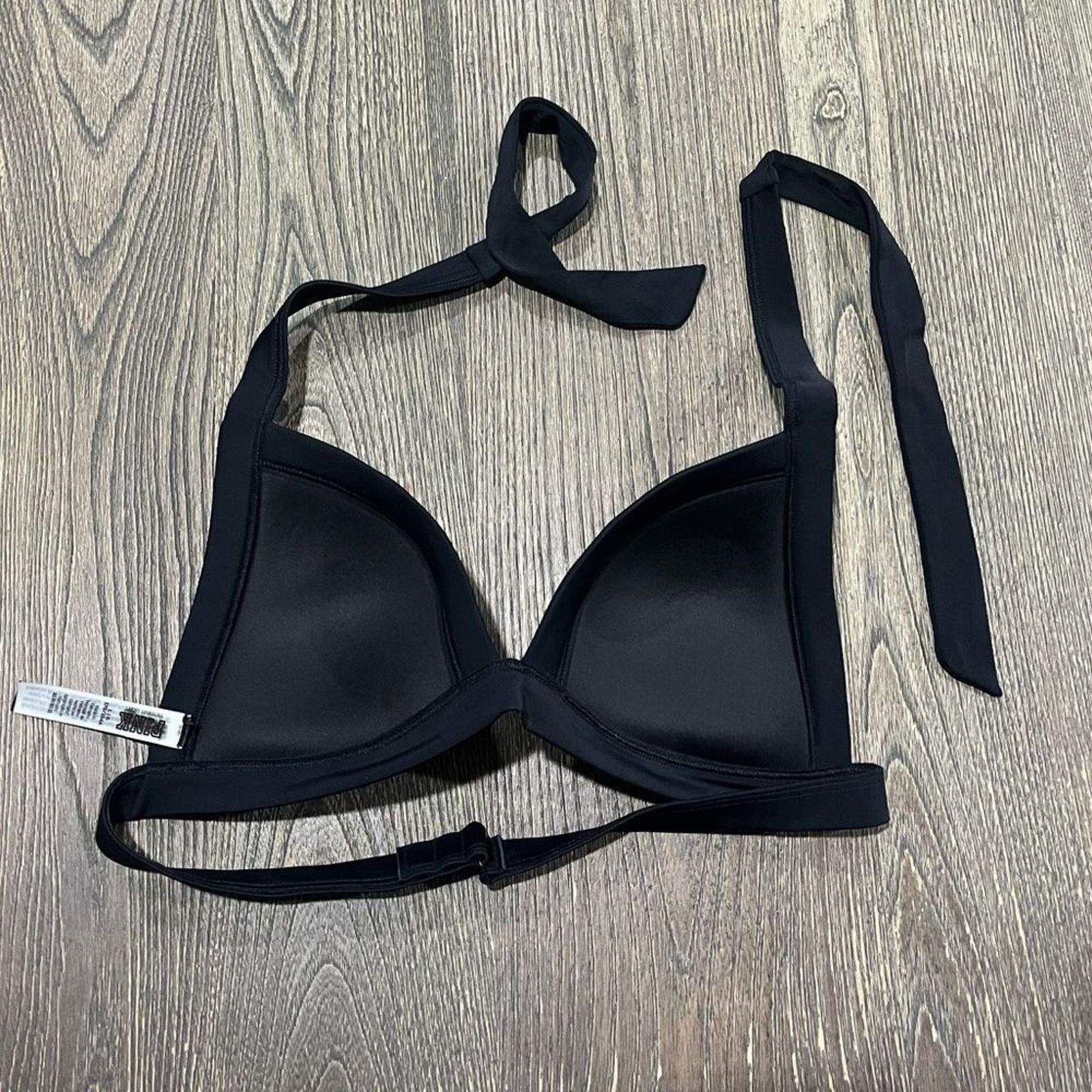 Vintage NWOT PINK Victoria’s Secret Triangle Bikini Top Push Up L Size ONE SIZE - 4 Thumbnail