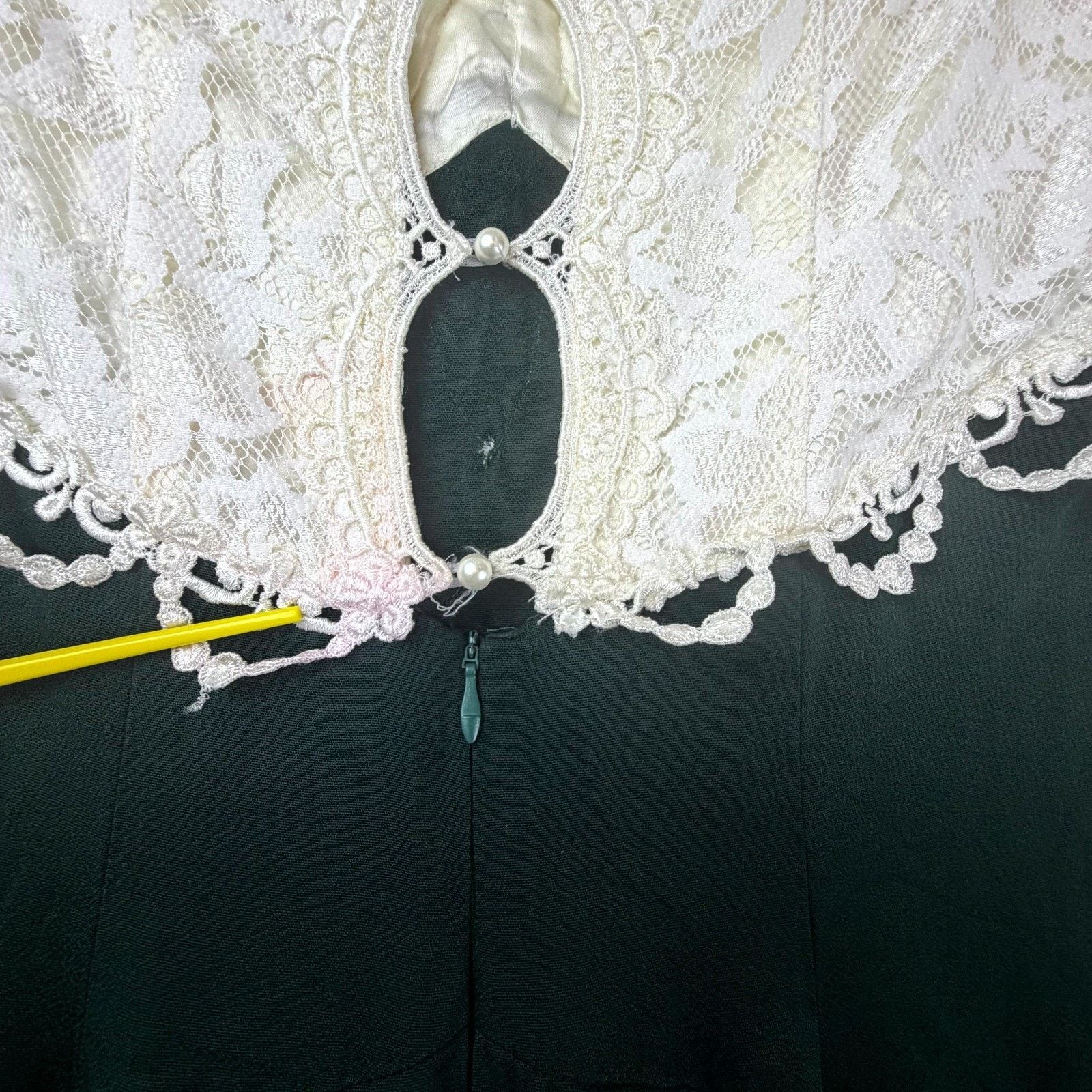 Jessica McClintock Vintage Jessica McClintock Dress 12 Green Bridal Evening Size XL / US 12-14 / IT 48-50 - 8 Thumbnail