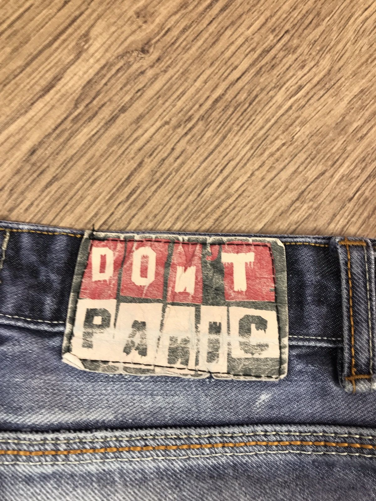 Japanese Brand × Vintage Vintage Distressed Denim Pants Dont Panic Size US 32 / EU 48 - 18 Thumbnail