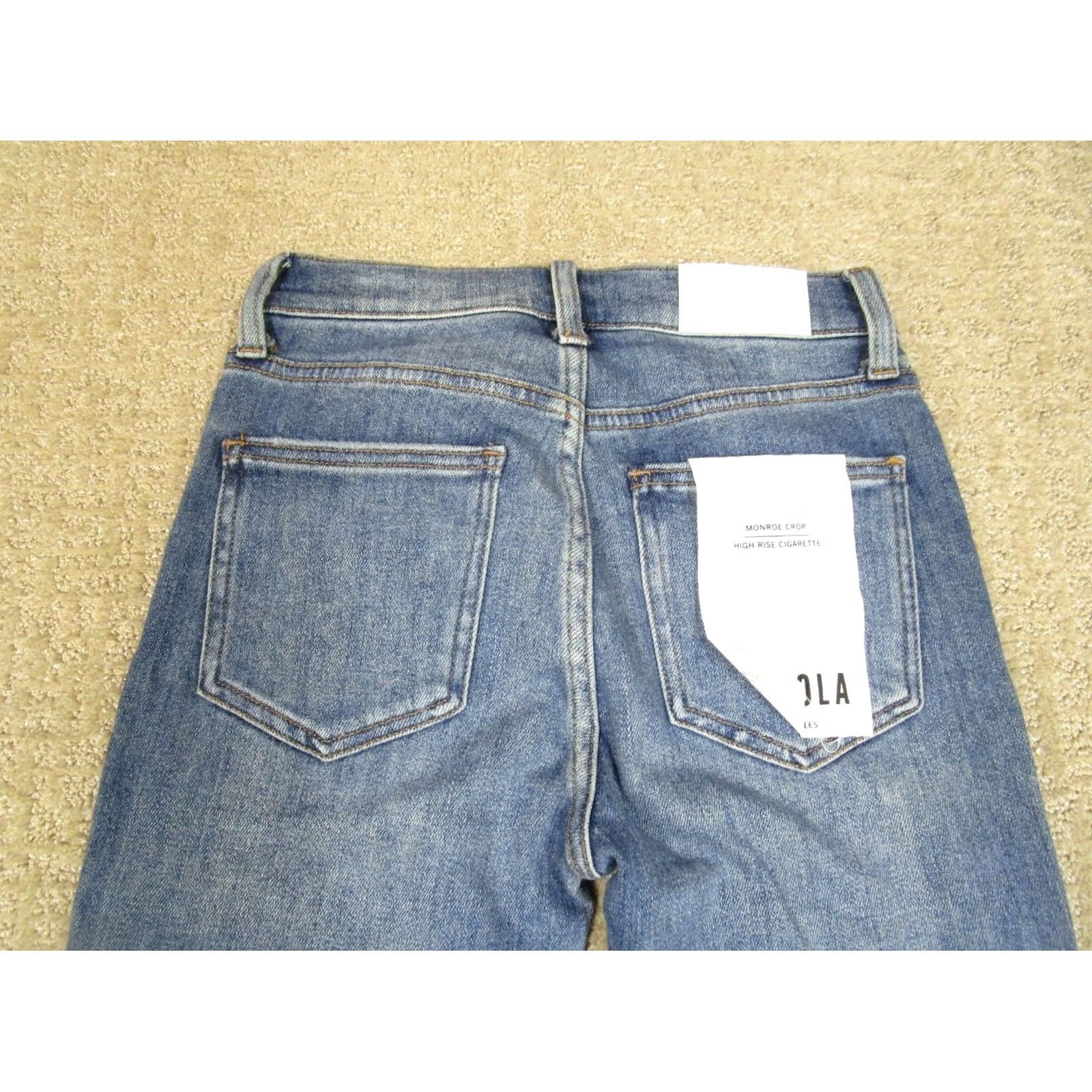 Pistola Pistola Jeans Women 24 Blue High Rise Cigarette Pants Light Wash Denim Stretch Jeans Size 42" / US 20 - 4 Thumbnail