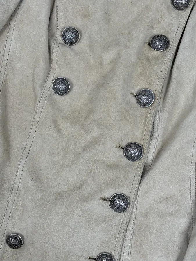 Dior AW2005 Christian Dior Beige Asymmetrical Officer Leather Jacket Size S / US 4 / IT 40 - 8 Thumbnail