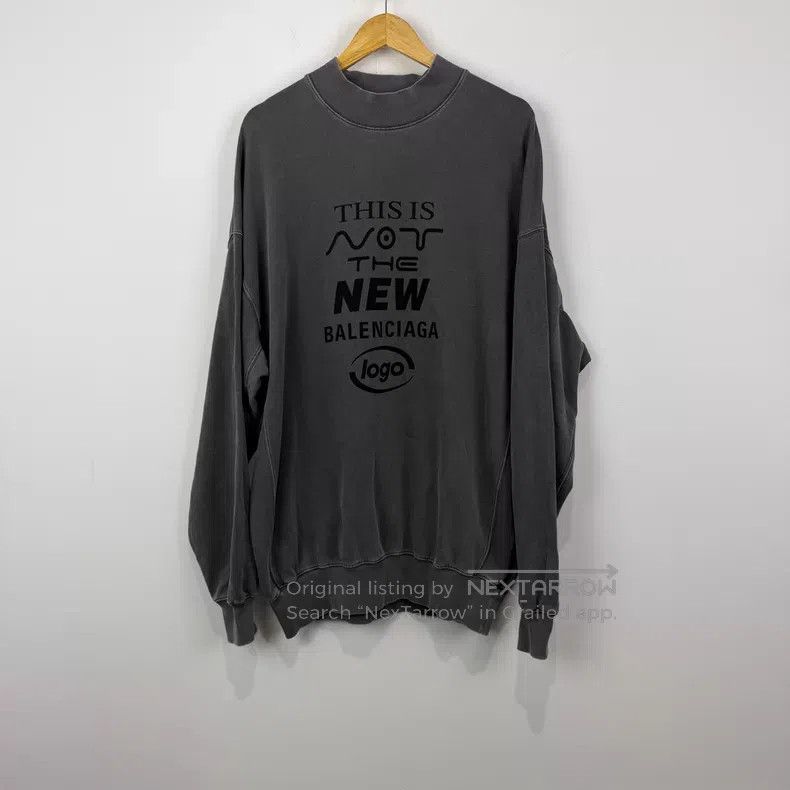 Balenciaga Balenciaga Letter Print Distressed Eco Logo Casual Long Sl Size US S / EU 44-46 / 1 - 1 Thumbnail