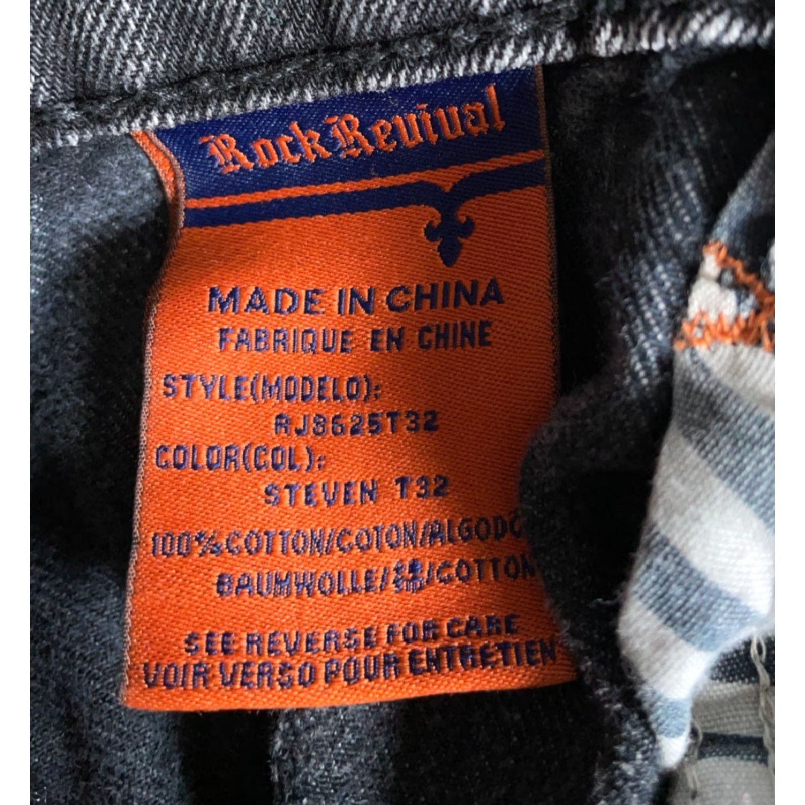 Vintage VINTAGE Rock Revival Jeans Straight Men 38 x 31 Black Denim 5-Pocket Flap Pocket Slim Straight Rise Mid 90s Rock Size US 32 / EU 48 - 5 Thumbnail