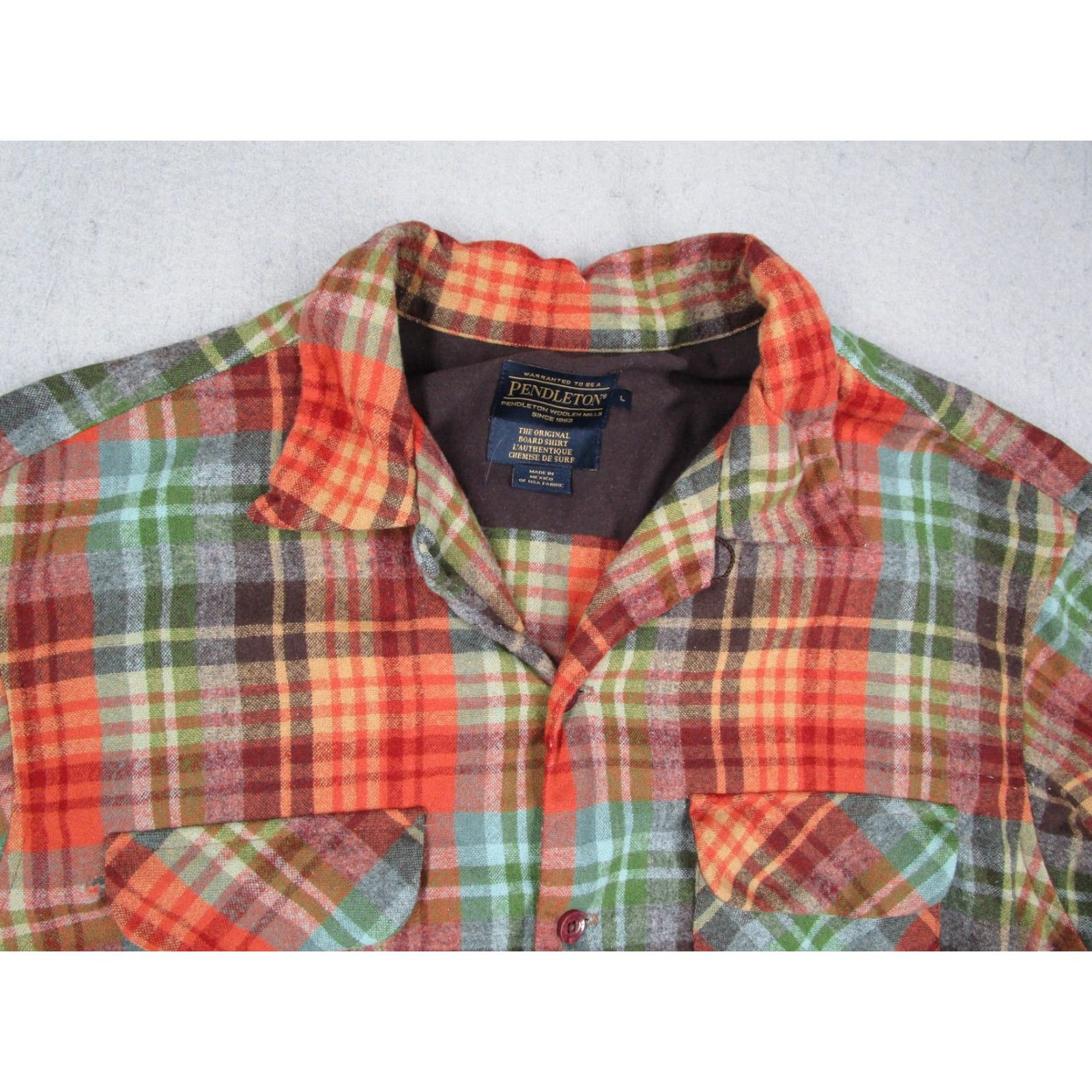Pendleton Pendleton Board Shirt Mens L Multicolor Plaid Wool Flannel Lined Casual Surf Button-Up Size US L / EU 52-54 / 3 - 2 Thumbnail