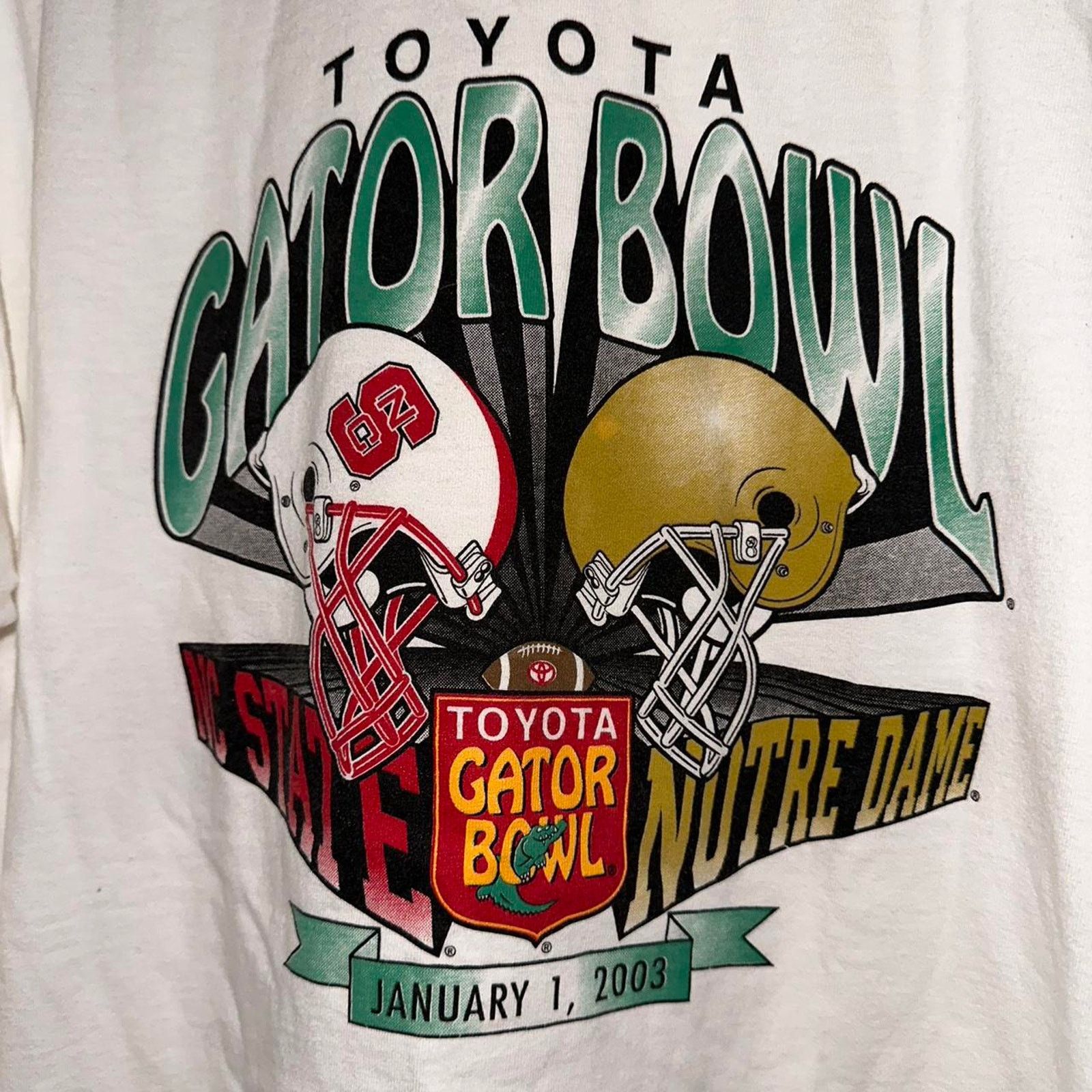 Gildan Vintage 03 NC State vs Notre Dame Toyota Gator Bowl size XL Size US XL / EU 56 / 4 - 2 Thumbnail