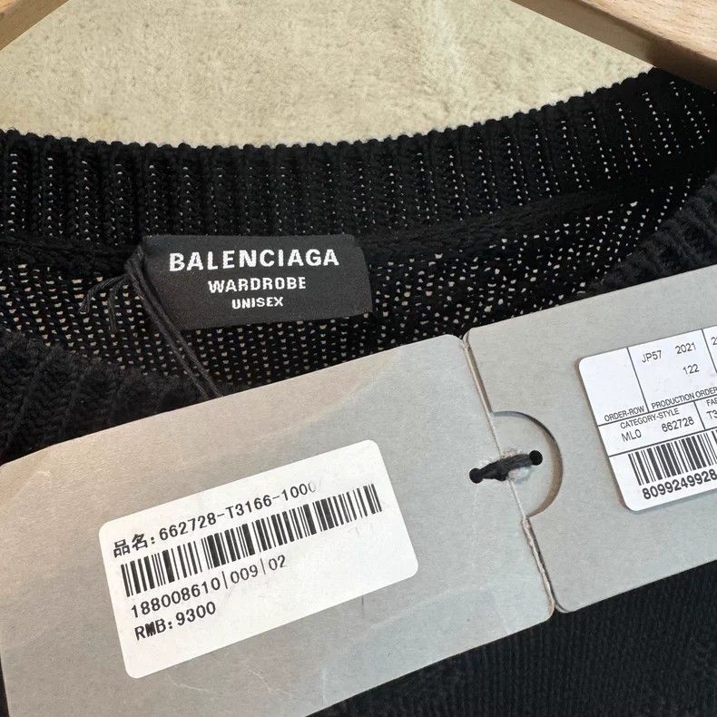 Balenciaga Balenciaga Logo Embedded Black Sweatshirt Size US M / EU 48-50 / 2 - 3 Thumbnail