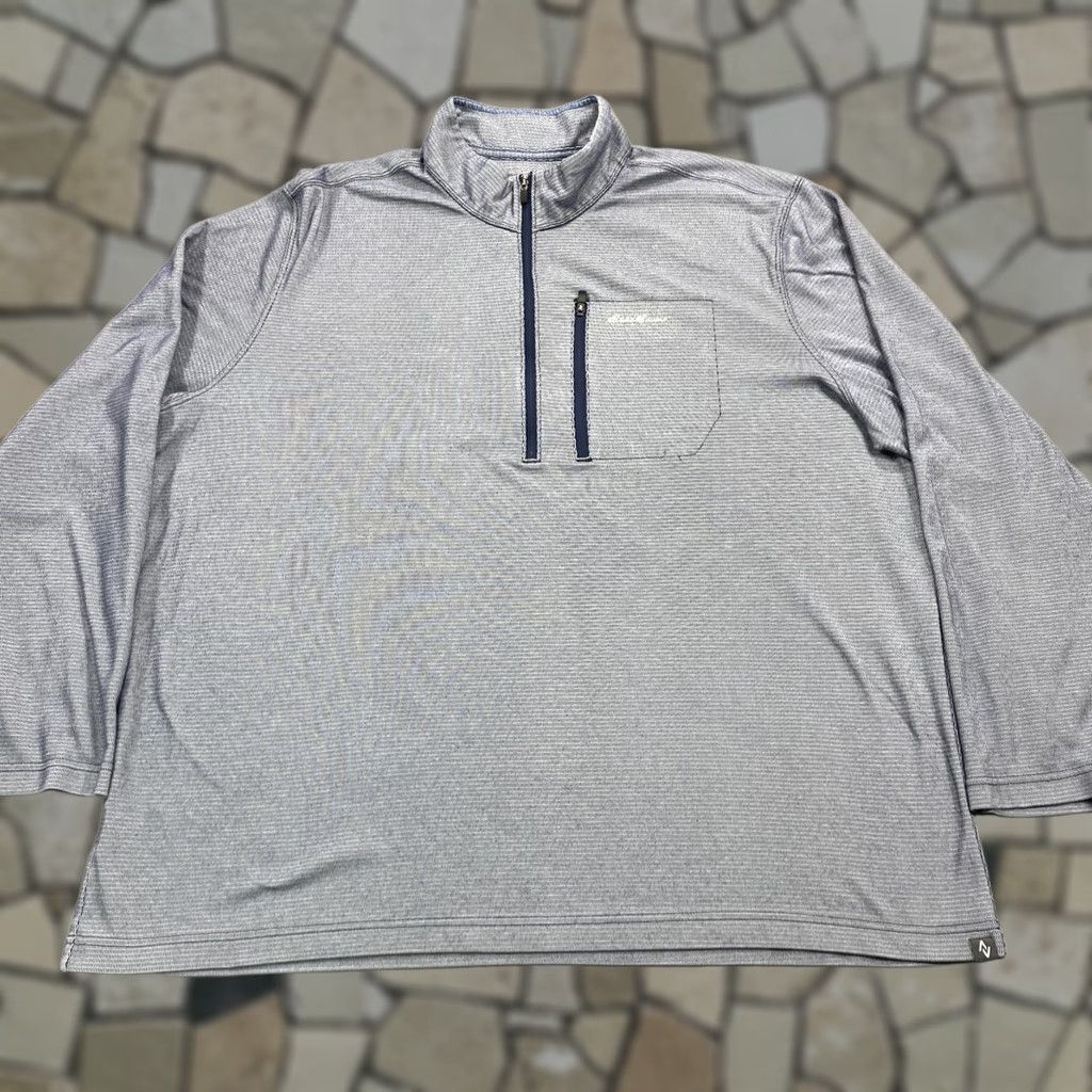 Eddie Bauer Eddie Bauer Shirt Mens 2XL Gray Blue Travex 1/4 Zip Pullover Lightweight Outdoor Size US XXL / EU 58 / 5 - 1 Thumbnail