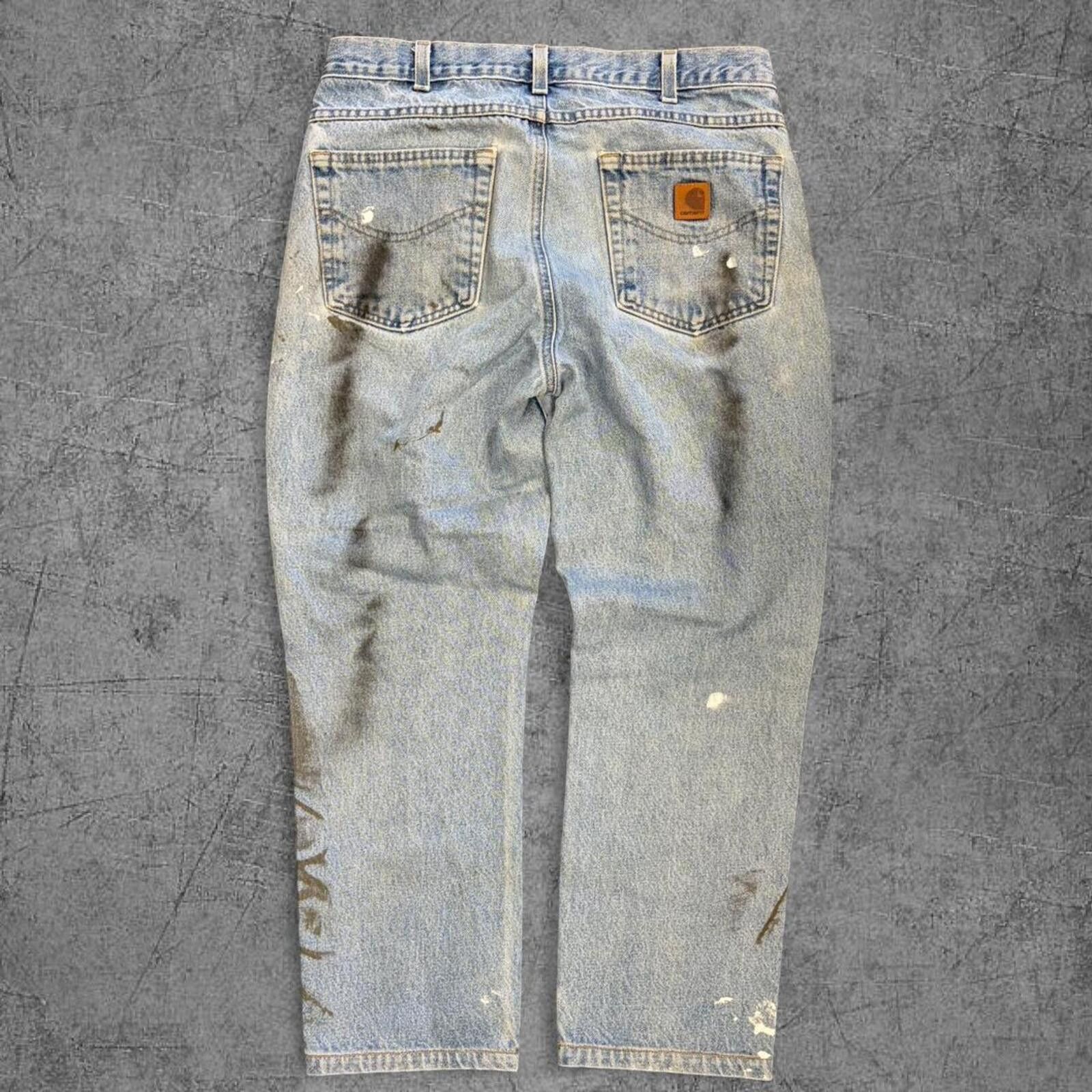 Carhartt Paint Splatter Faded Carhartt Jeans Size US 34 / EU 50 - 1 Thumbnail