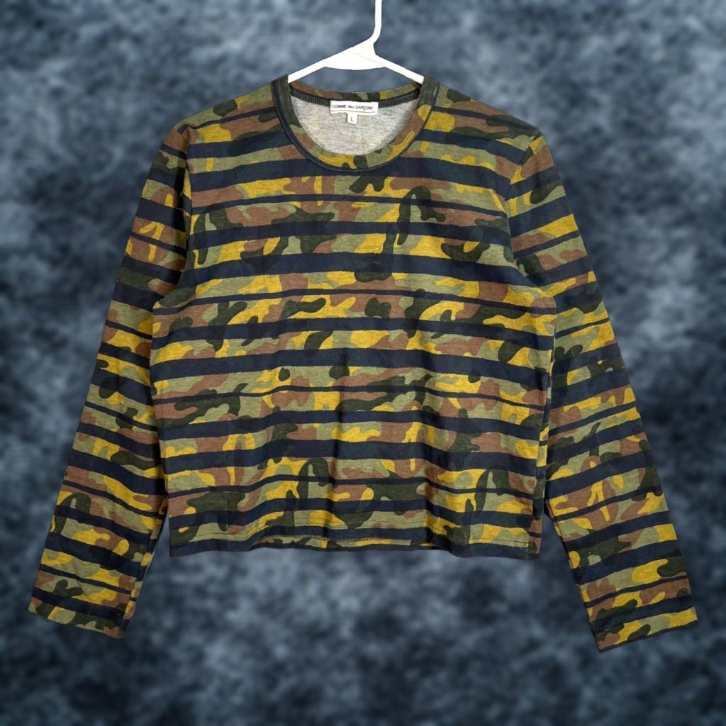 VINTAGE Comme Des Garçons Camouflage Long Sleeve Top Womens Large