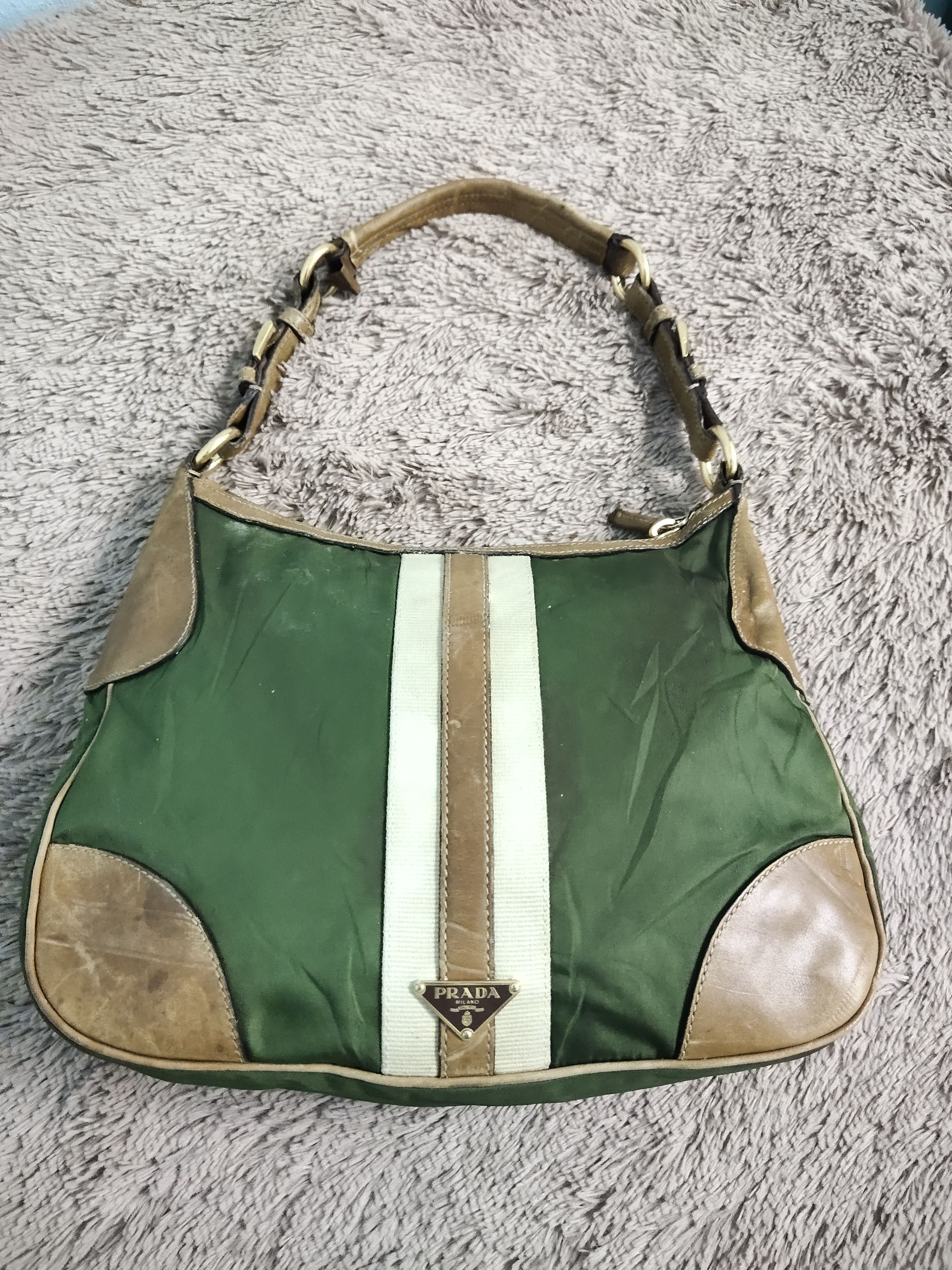 Prada Vintage 2000s Prada Tessuto Nylon Shoulder Bag Size ONE SIZE - 1 Thumbnail