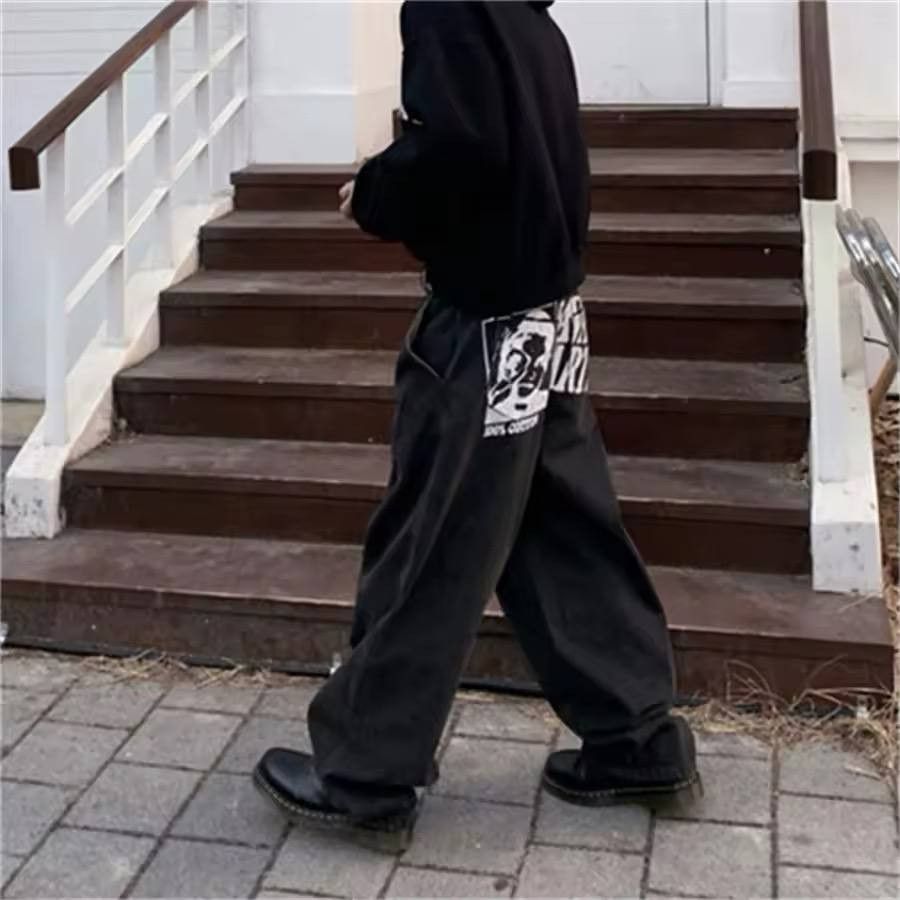 Japanese Brand × Vintage frayed vintage baggy jeans. Size US 35 - 2 Thumbnail