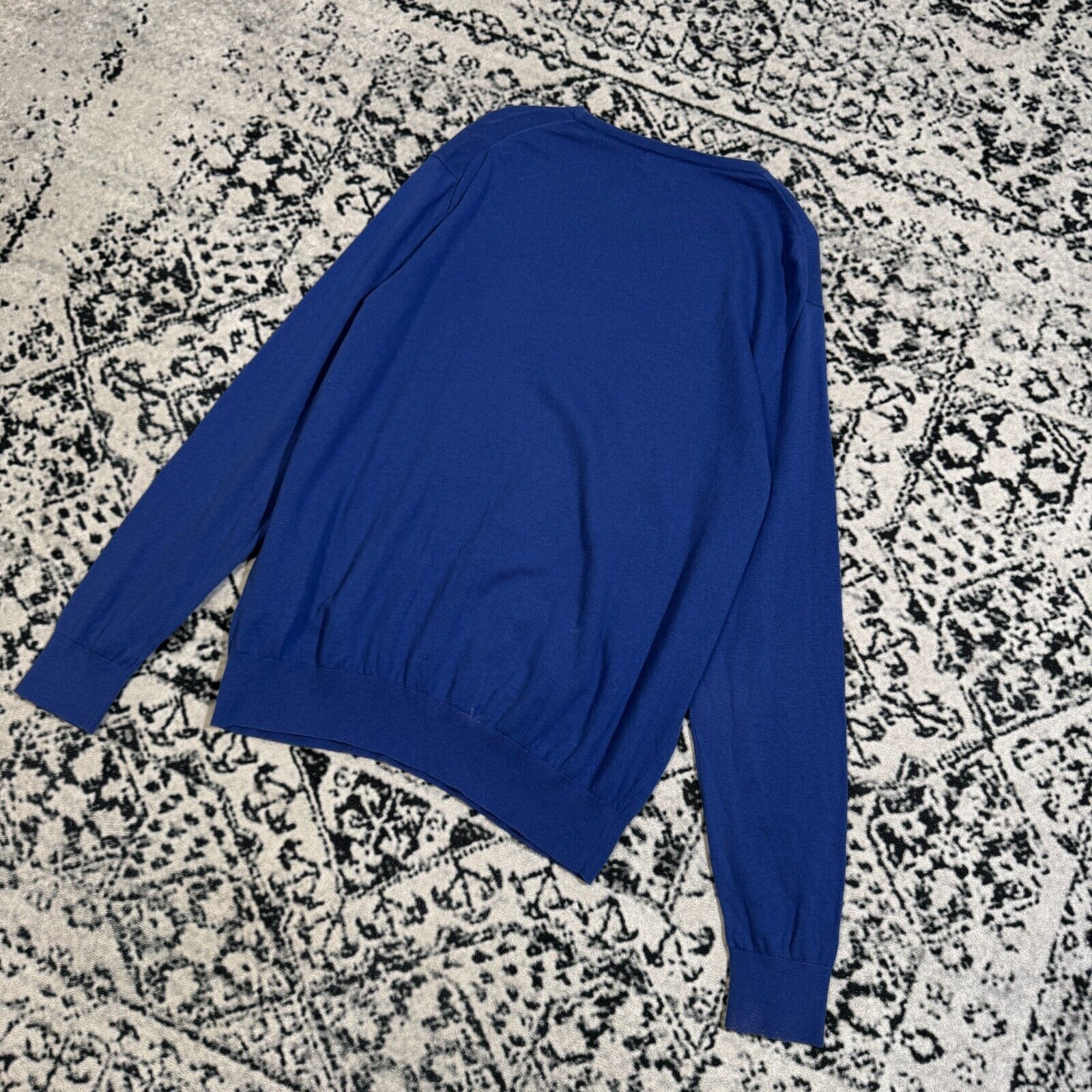 Ralph Lauren × Vintage Vintage Ralph Lauren Blue Cotton Sweater Size XL Boho Y2K Size US XL / EU 56 / 4 - 15 Thumbnail