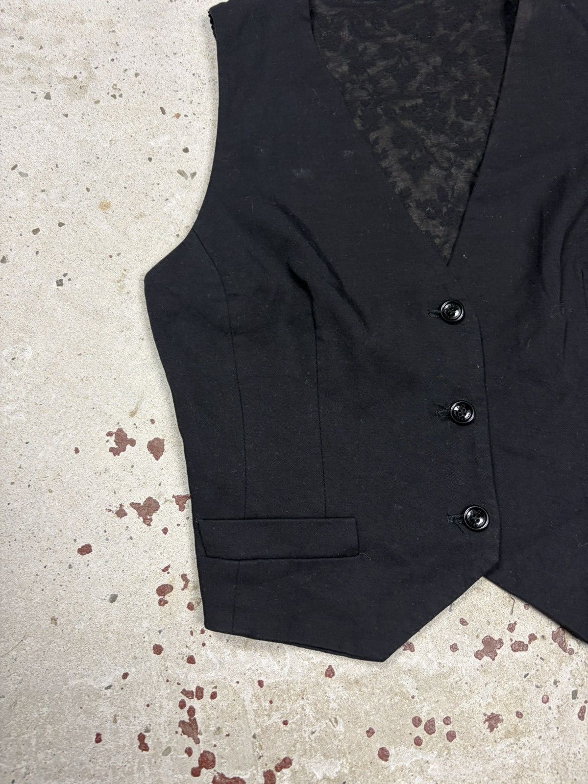 Dolce & Gabbana 2000s Dolce & Gabbana Black Viscose Lace Vest Sheer Size M / US 6-8 / IT 42-44 - 3 Thumbnail