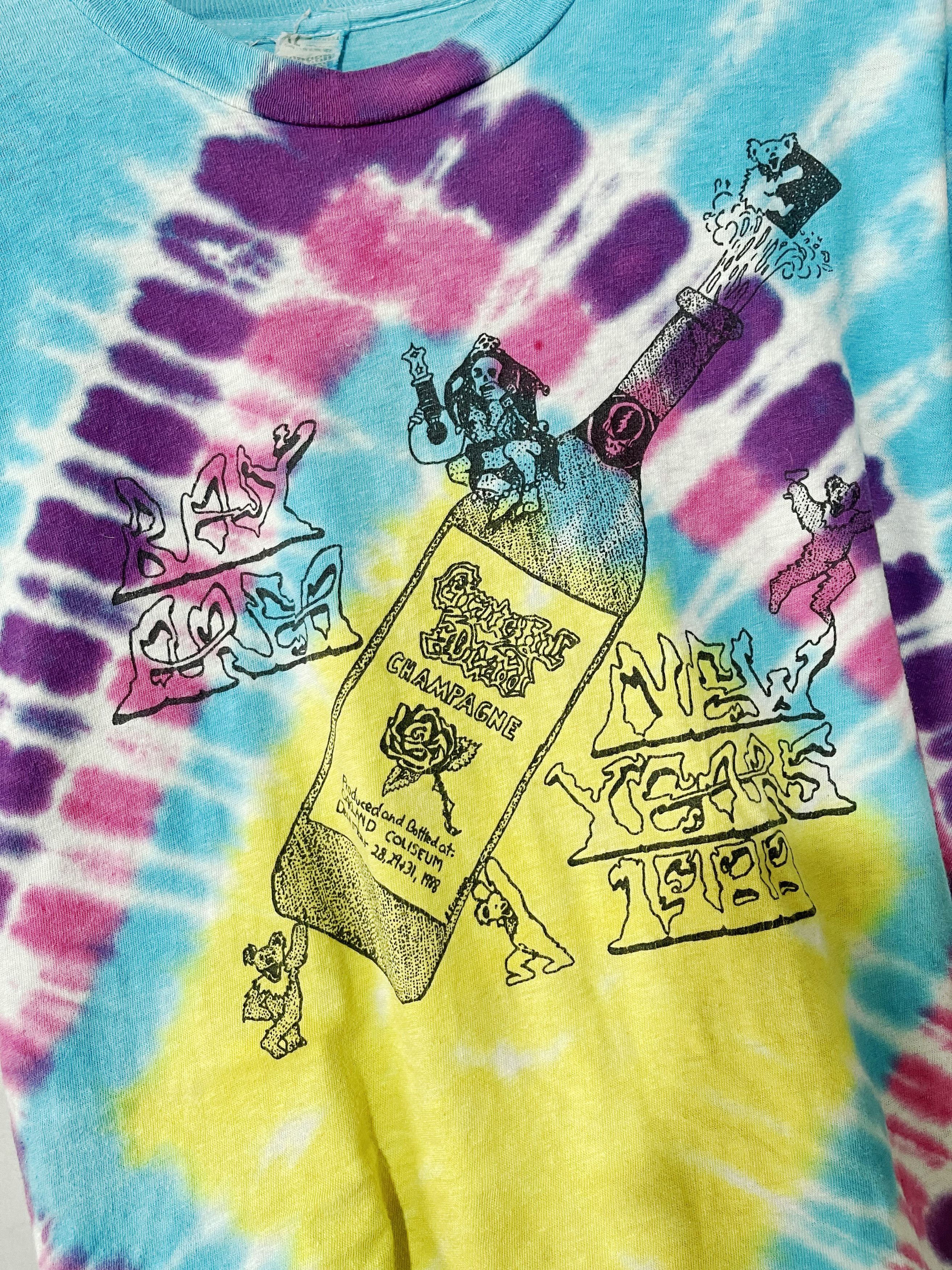 Band Tees × Grateful Dead × Vintage Vintage 1988 Grateful Dead New Years Concert Tie Dye Shir Size US M / EU 48-50 / 2 - 2 Thumbnail