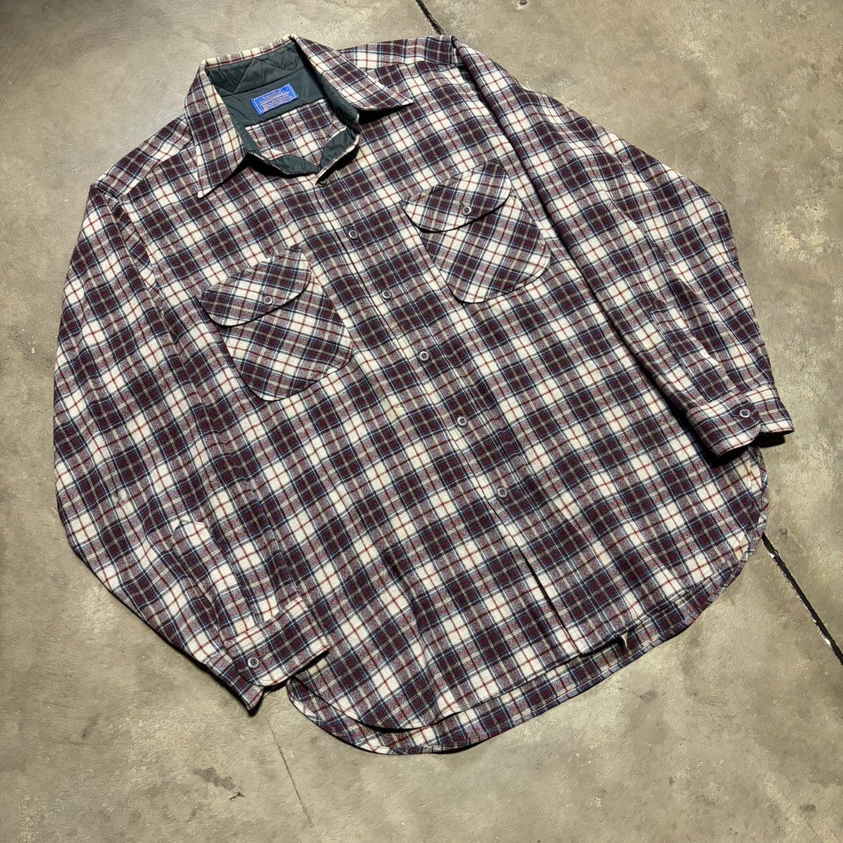 Pendleton Vintage Pendleton Plaid Flannel Shirt Virgin Wool Western Size US L / EU 52-54 / 3 - 3 Thumbnail