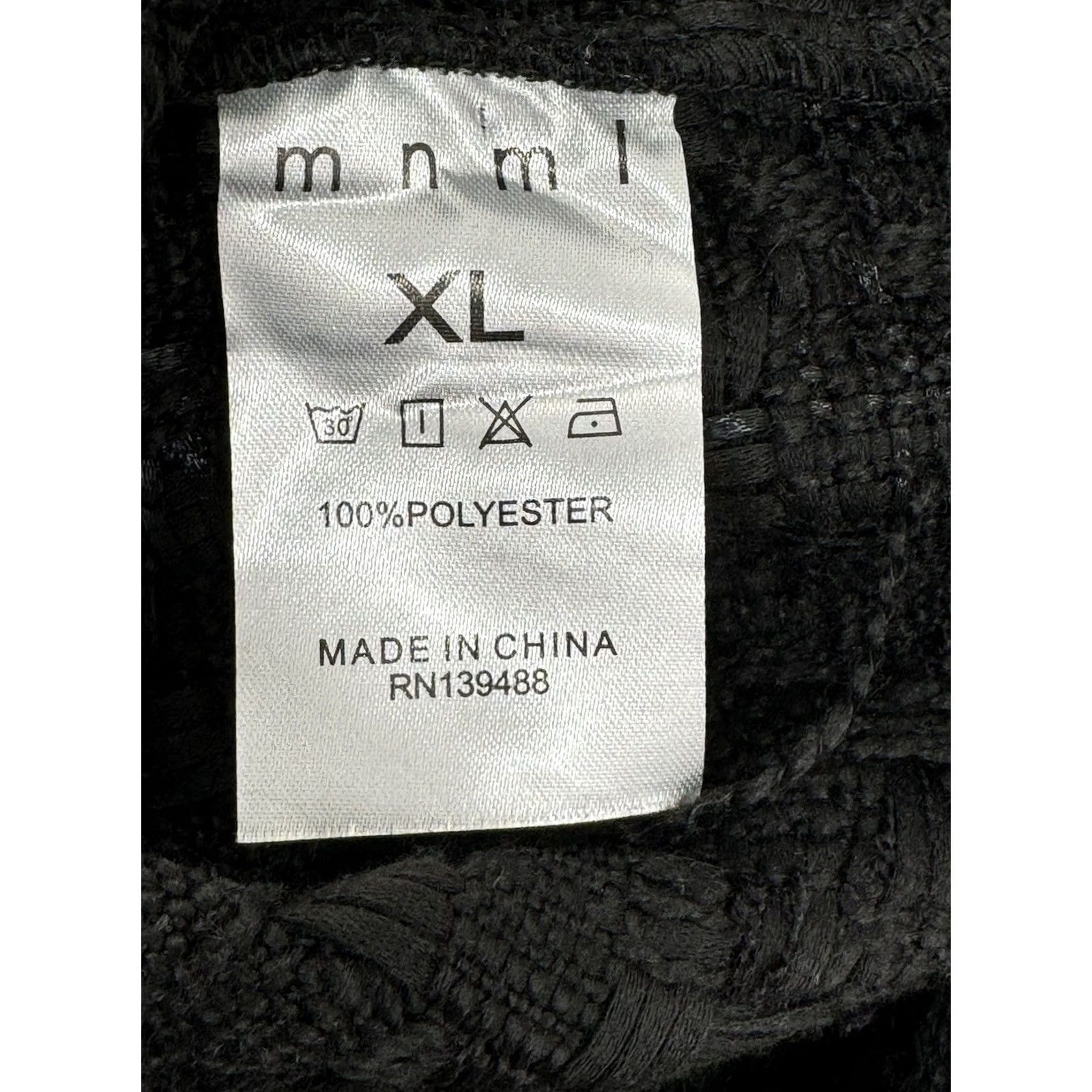 MNML MNML Shirt Jacket XL Oversized Black Flannel Patchwork Shacket with Raw Edge, NEW w TAG, Men’s XL, Polyester Patchwork, 90s-inspired MNML Shirt Jacket Size US XL / EU 56 / 4 - 5 Thumbnail