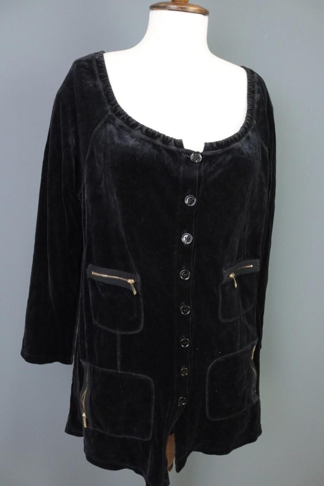 Sonia Rykiel Vintage Sonia Rykiel Black Button A-Line Short Dress Size XL Size XL / US 12-14 / IT 48-50 - 7 Thumbnail