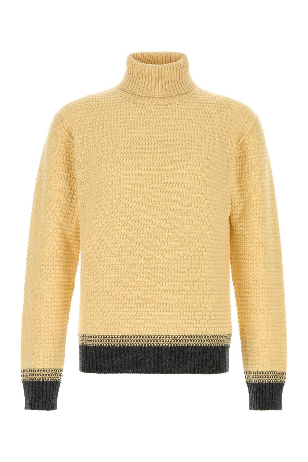 Ermenegildo Zegna Yellow Cashmere Sweater Size US M / EU 48-50 / 2 - 1 Thumbnail