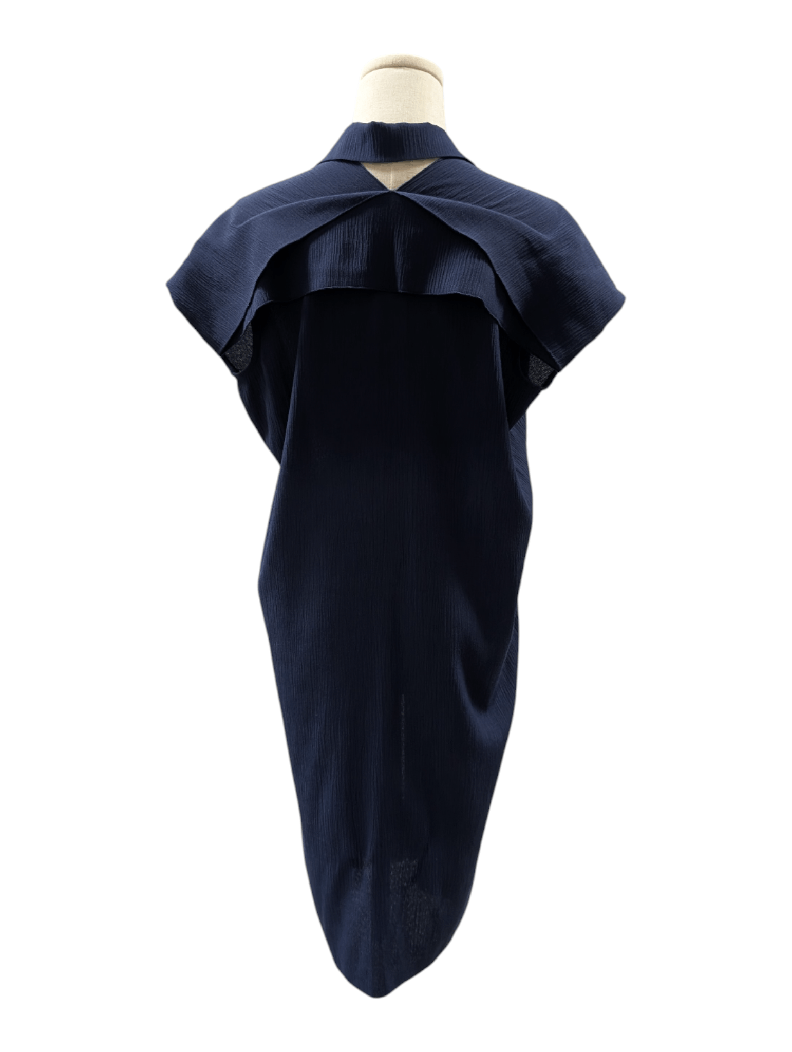 Lanvin Lanvin Blue V-Neck Silk Dress Size S / US 4 / IT 40 - 2 Thumbnail