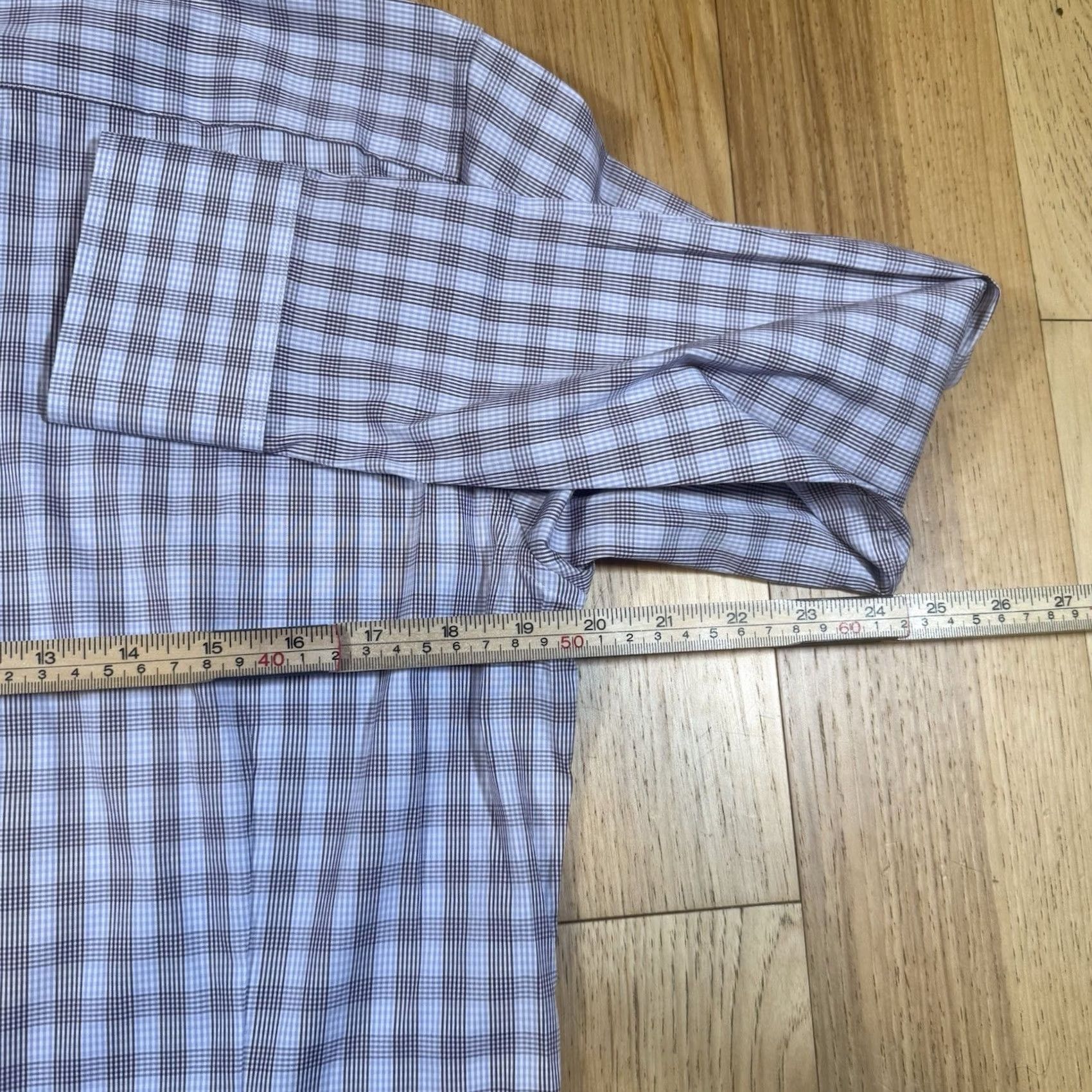 Vintage Bonobos Shirt Mens 15.5 33 Stretch Slim Fit Long Sleeve Blue Plaid Button-Up Size US L / EU 52-54 / 3 - 5 Thumbnail