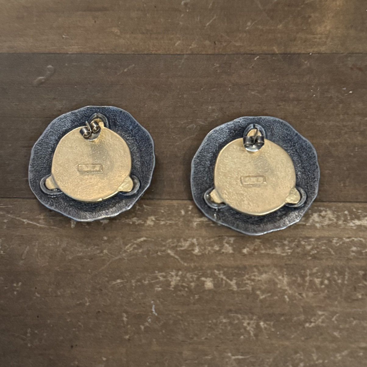 Vintage Rare vintage Jonette Jewelry two tone faces post earrings Size ONE SIZE - 5 Thumbnail
