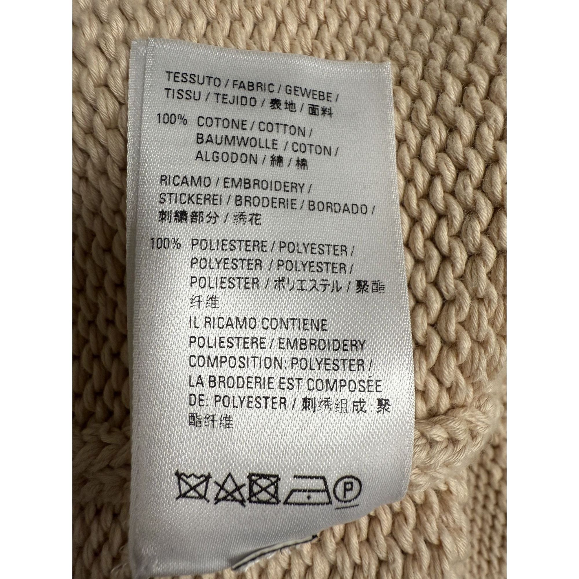 Balenciaga Balenciaga Beige Oversized Knit Sweater With Embroidered Cre Size S / US 4 / IT 40 - 10 Thumbnail