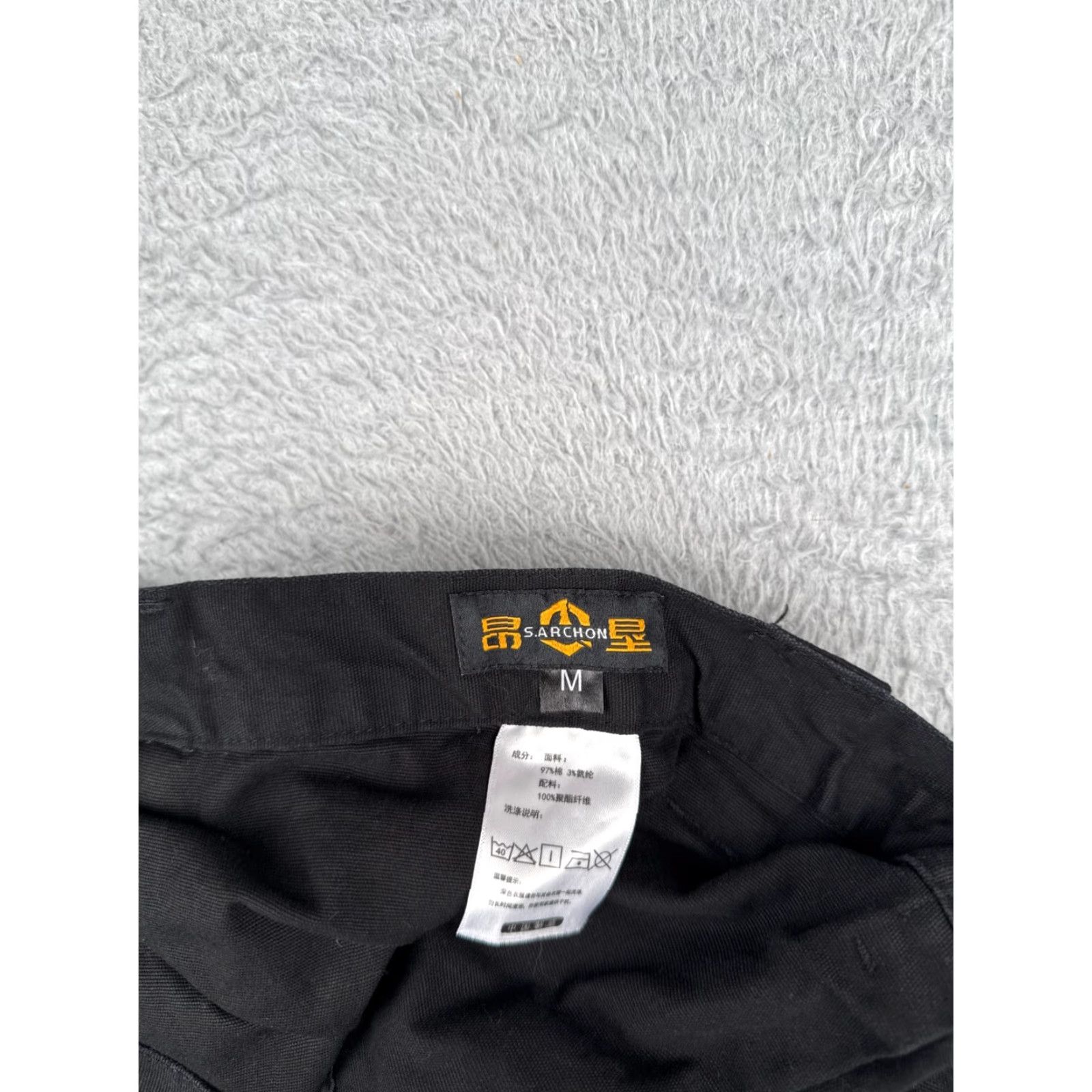 Vintage S. Archon Tactical Pants Mens Medium Black Rip-stop Cotton Blend Cargo 34x29 Size US 31 - 6 Thumbnail
