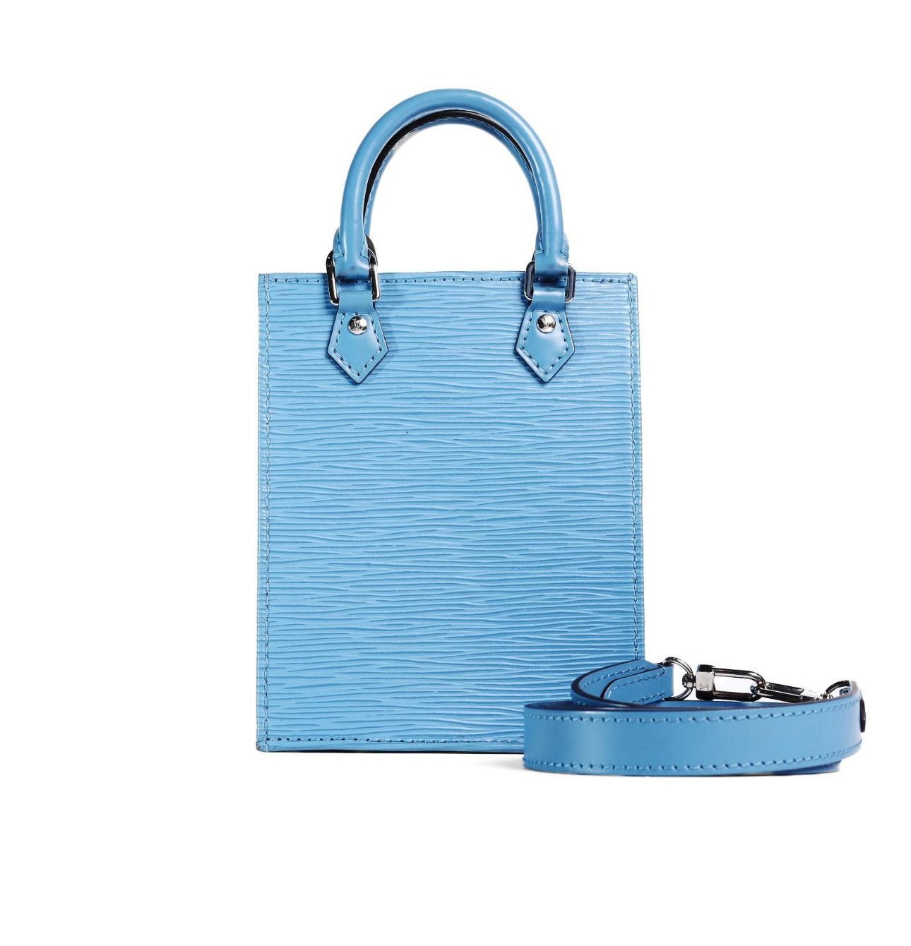 Louis Vuitton Louis Vuitton Petit Sac Plat Shoulder Bag Blue Epi Leather Size ONE SIZE - 14 Thumbnail
