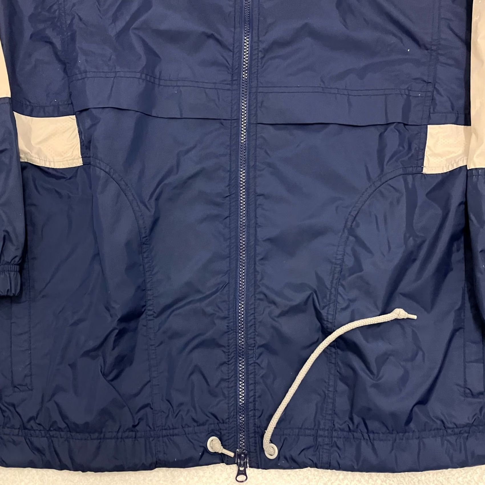 Nike VINTAGE Nike Premier Windbreaker Jacket XL Navy Grey Spell Out 90s Size US XL / EU 56 / 4 - 3 Thumbnail