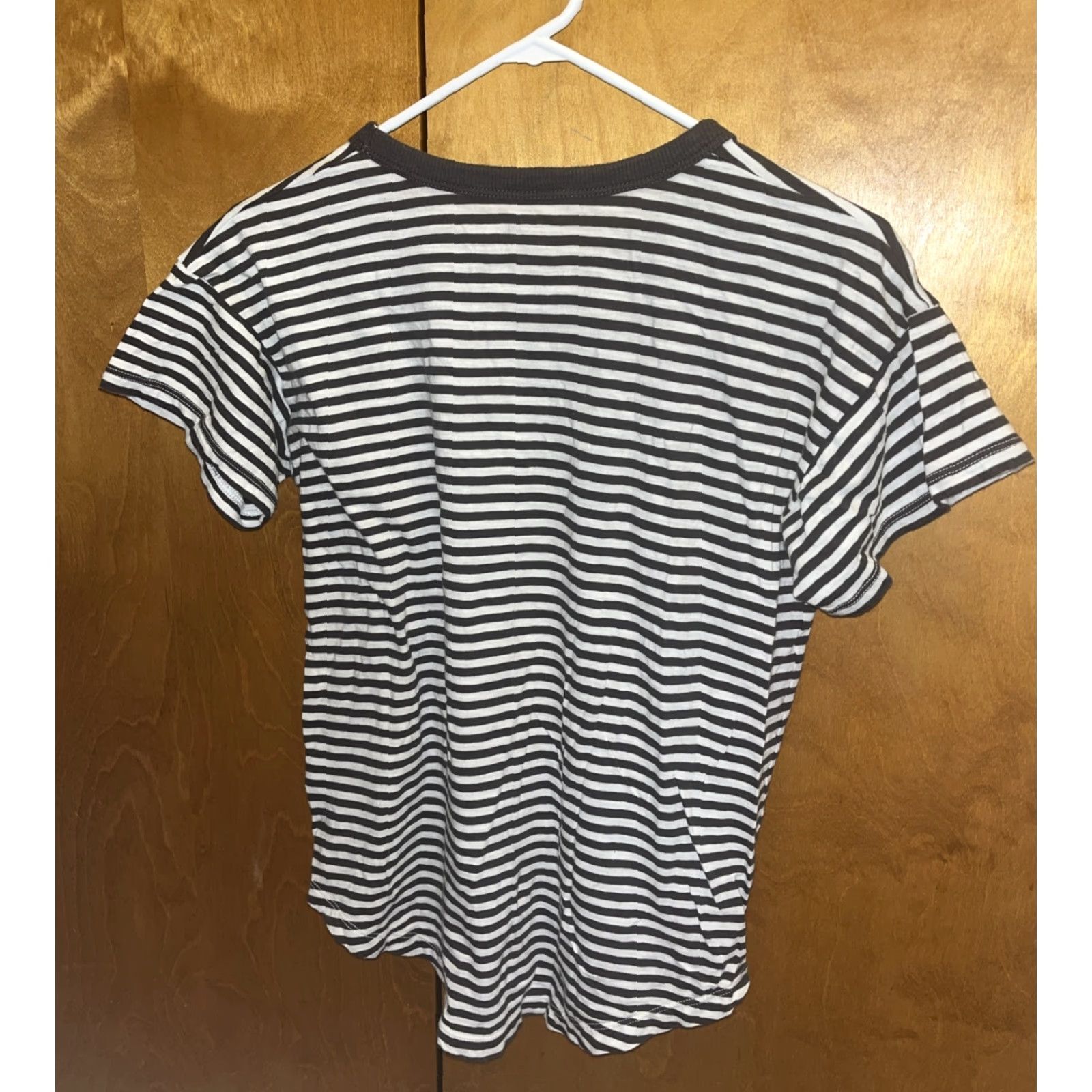 Madewell Madewell Striped T-Shirt Women’s Small Black Light Gray Cotton Jersey Casual Size S / US 4 / IT 40 - 3 Thumbnail