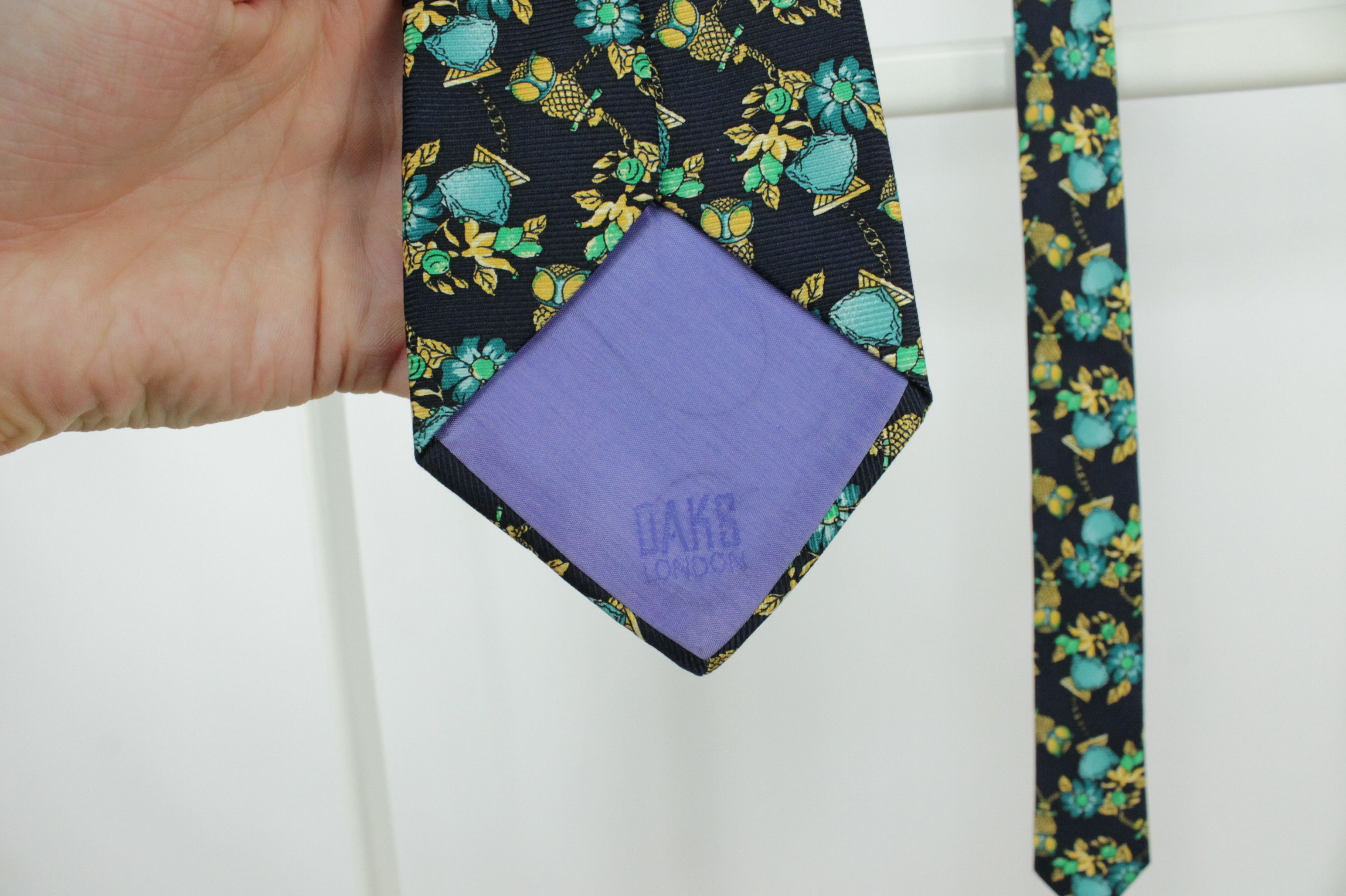 DAKS × Designer Vintage Daks London Beautiful Silk Tie Size ONE SIZE - 4 Thumbnail
