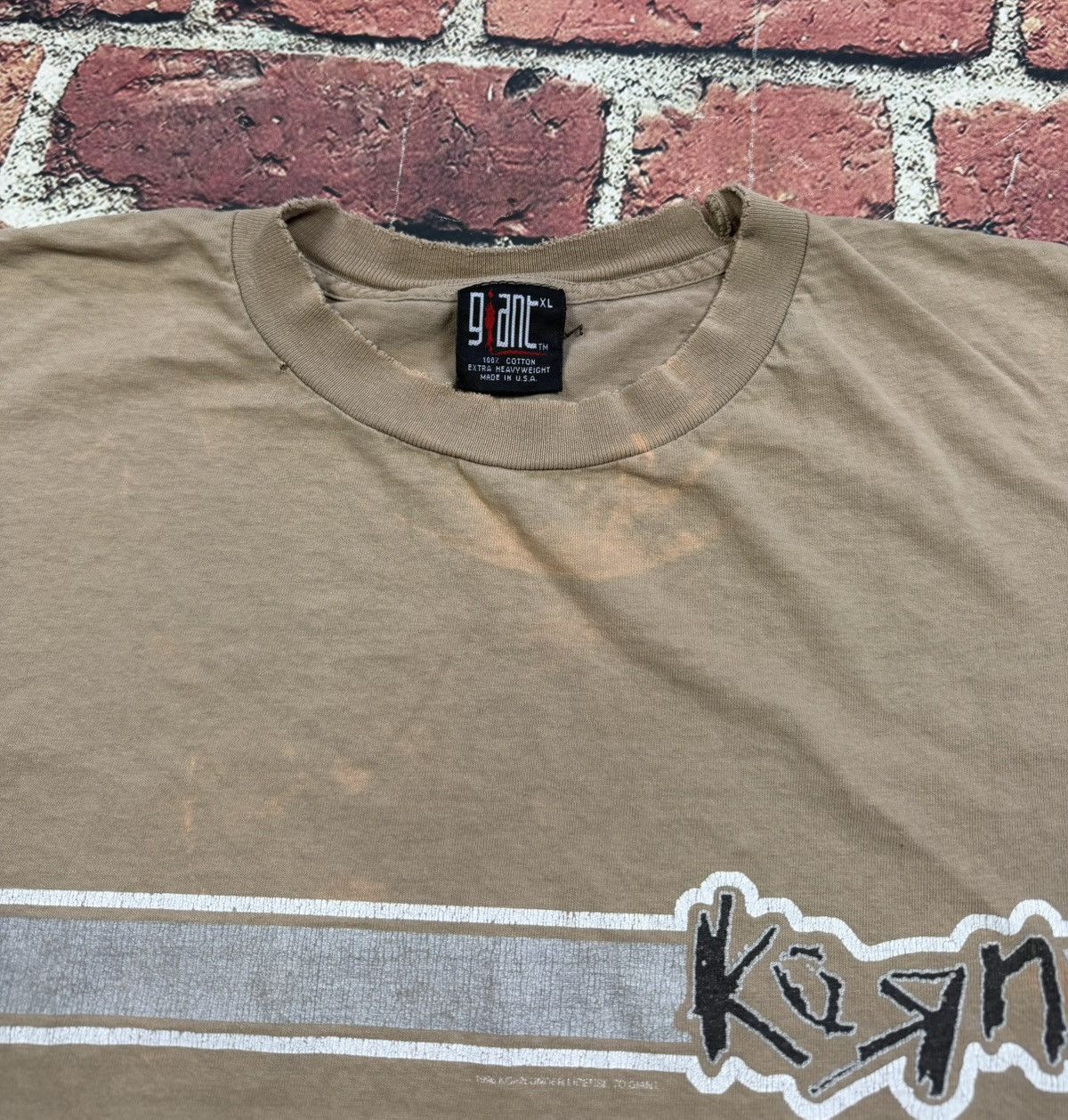 Giant Vintage 1996 KORN Nu Metal Band Tee Thrashed Distressed Size US XL / EU 56 / 4 - 12 Thumbnail