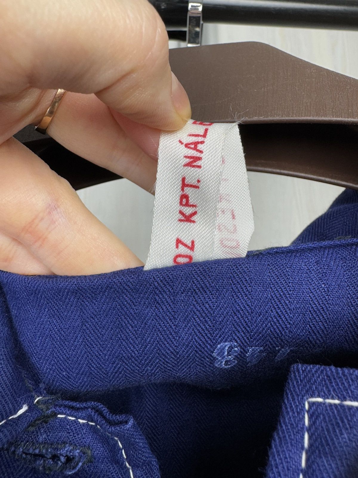 Vintage VINTAGE French Jacket Blue Workwear Herringbone Canvas Chore Size L / US 10 / IT 46 - 9 Thumbnail