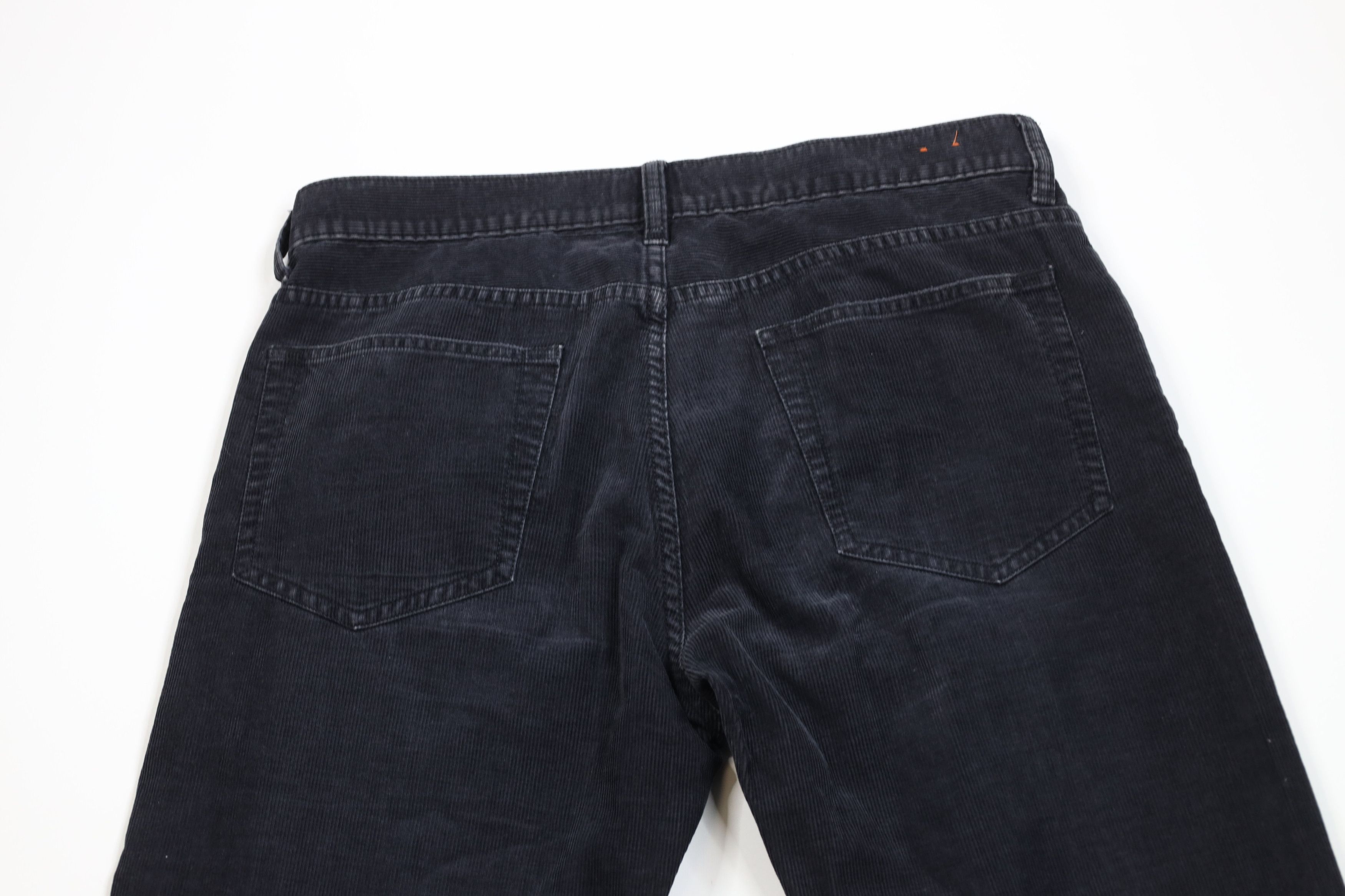 J.Crew × Vintage Vintage J Crew Faded Straight Leg Corduroy Chino Pants Black Size US 33 - 10 Thumbnail