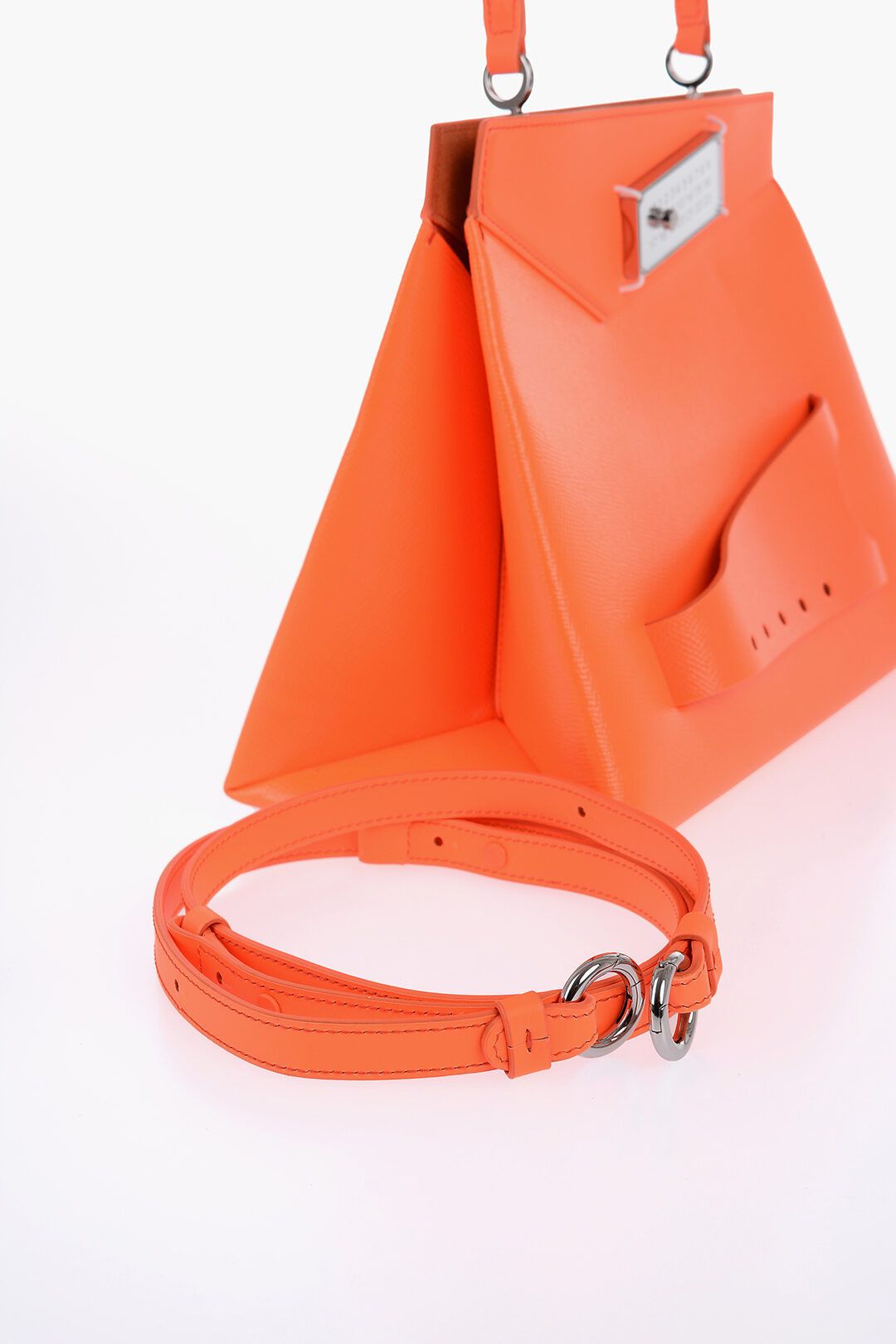 Maison Margiela og1mm1224 Size: OS / Leather Neon Handbag in Orange Size ONE SIZE - 5 Thumbnail
