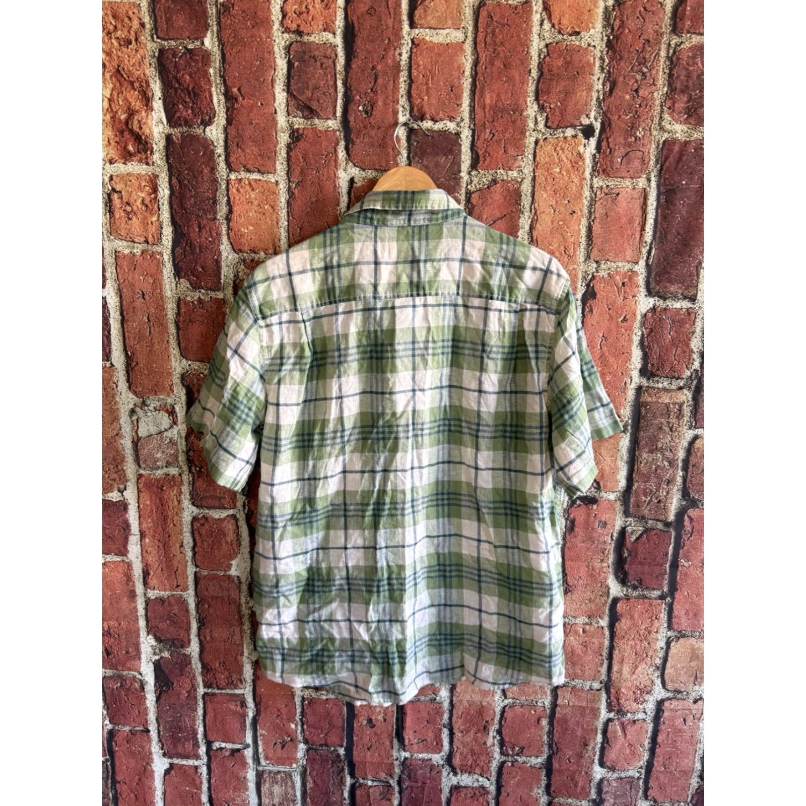Weatherproof Weatherproof Shirt VINTAGE Mens Green Plaid Short Sleeve Button Up Linen Large Size US L / EU 52-54 / 3 - 2 Thumbnail