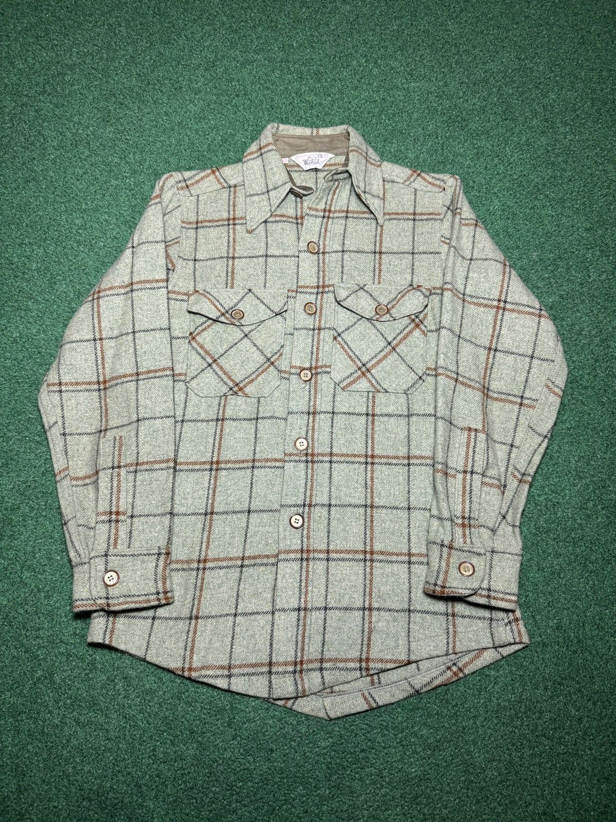 Woolrich Woolen Mills VTG 60s Woolrich Wool Flannel Jacket Shirt Plaid 19x28 Size US S / EU 44-46 / 1 - 1 Thumbnail