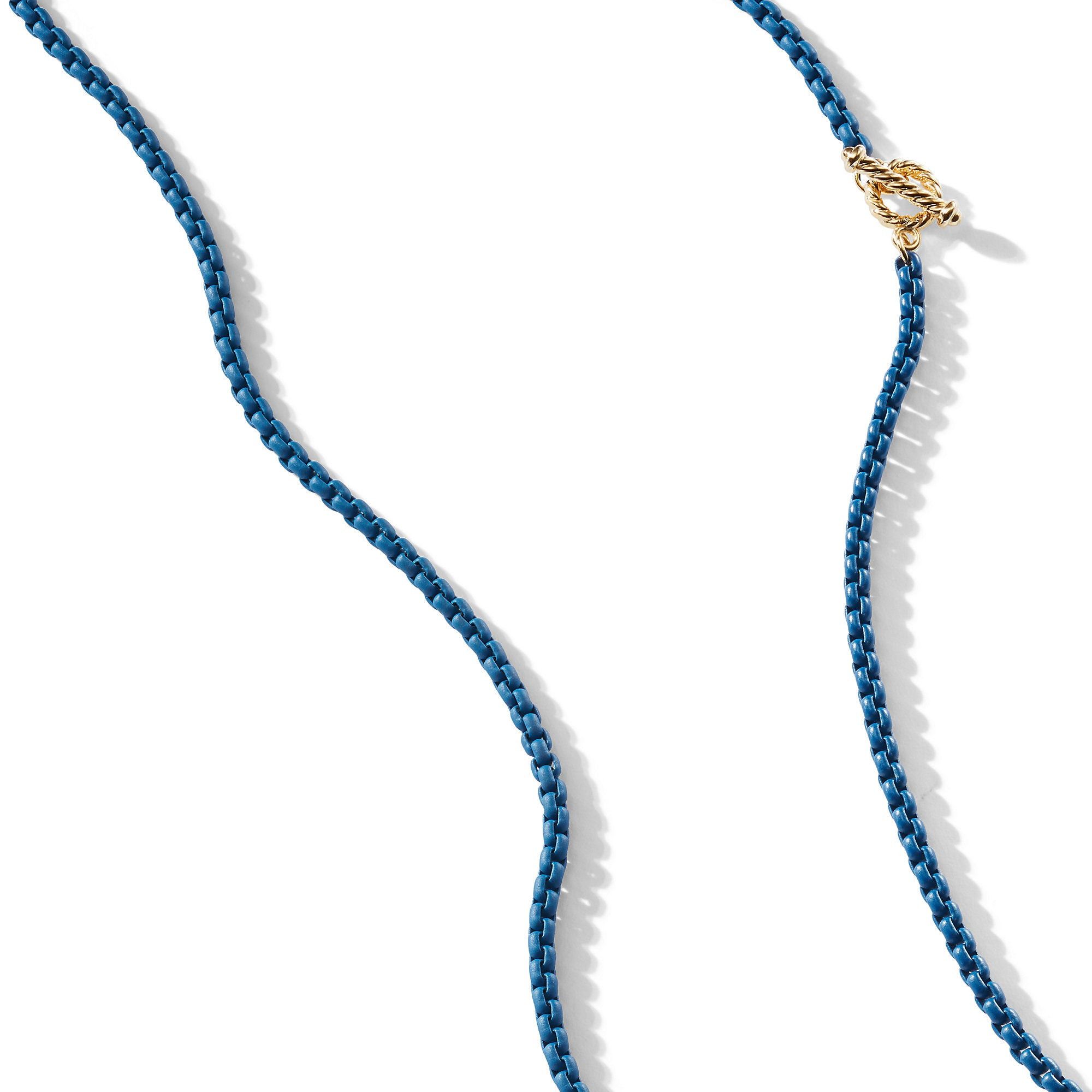 David Yurman o1w1db10525 N13302 Necklace in Navy Acrylic with 14K Gold Size ONE SIZE - 2 Thumbnail