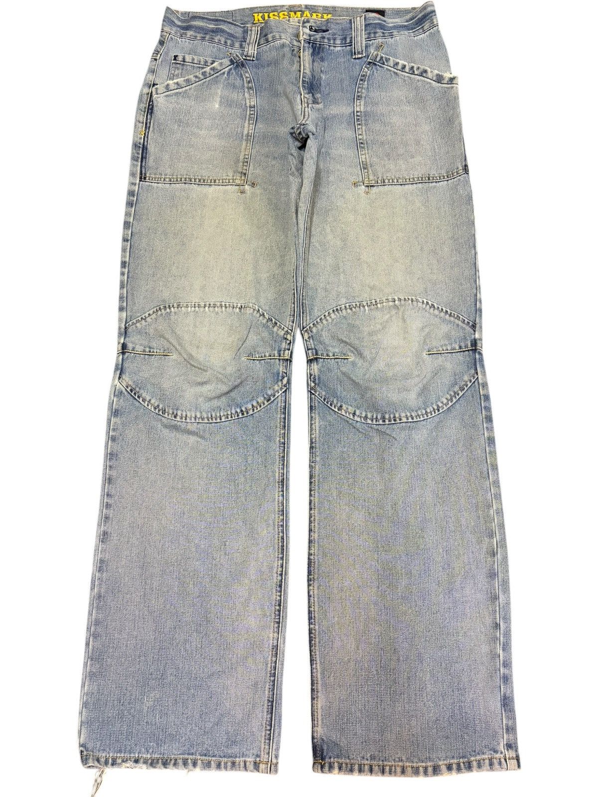 Vintage Kissmark Faded Wash Distress Baggy Jeans