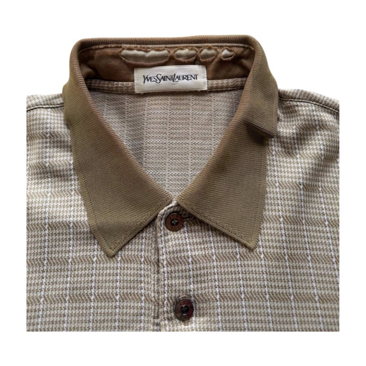 Yves Saint Laurent Vintage Yves St Laurent Checkered YSL Polo Size US L / EU 52-54 / 3 - 5 Thumbnail
