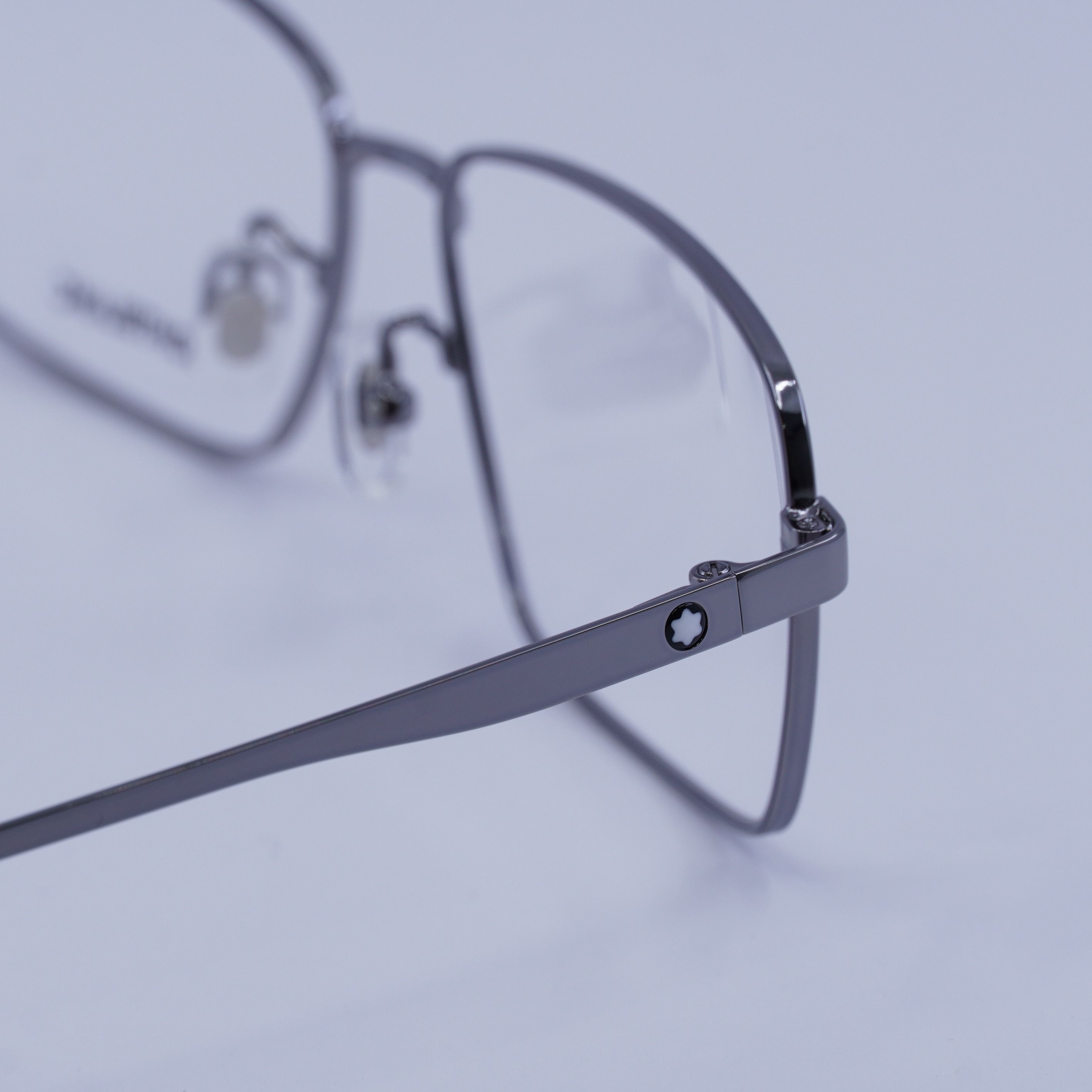 Montblanc Montblanc MB0108O 002 Eyeglasses Ruthenium 57mm Rectangle Size ONE SIZE - 4 Thumbnail