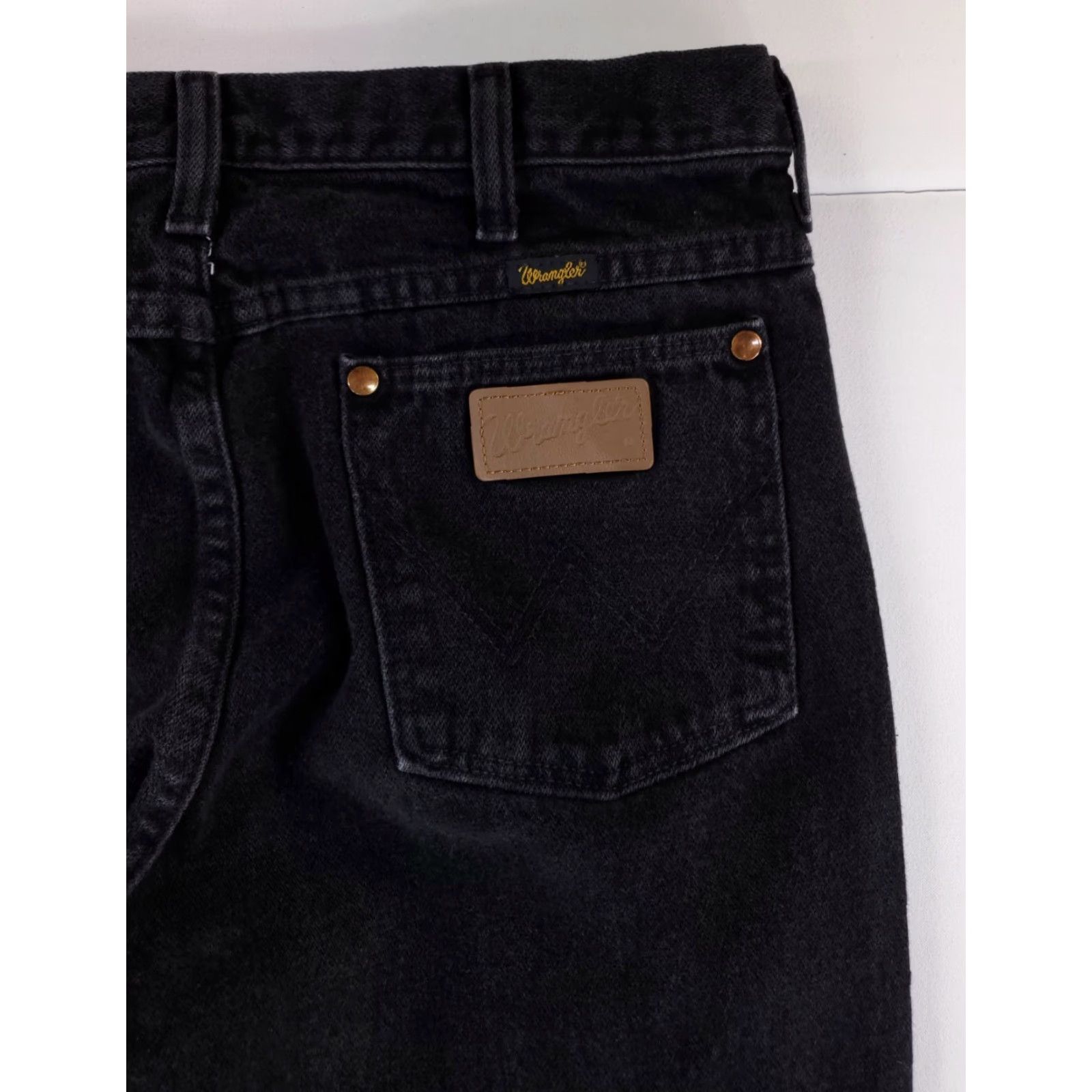 Wrangler VINTAGE Wrangler Jeans Black Zip Fly 32 x 36 90s Bootcut Men Mens Size US 32 / EU 48 - 5 Thumbnail