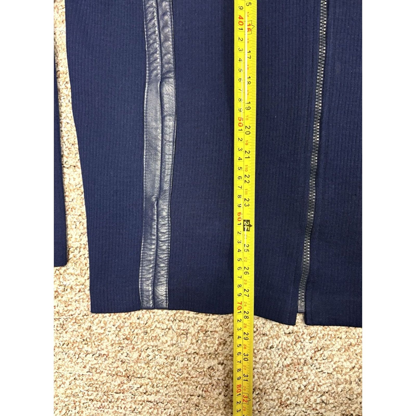 Avenue VINTAGE Saks Fifth Avenue SweatEr Navy Blue 100% Wool Size XL Full Zip Women Holidays Christmas Winter Ski Y2K Size XL / US 12-14 / IT 48-50 - 7 Thumbnail