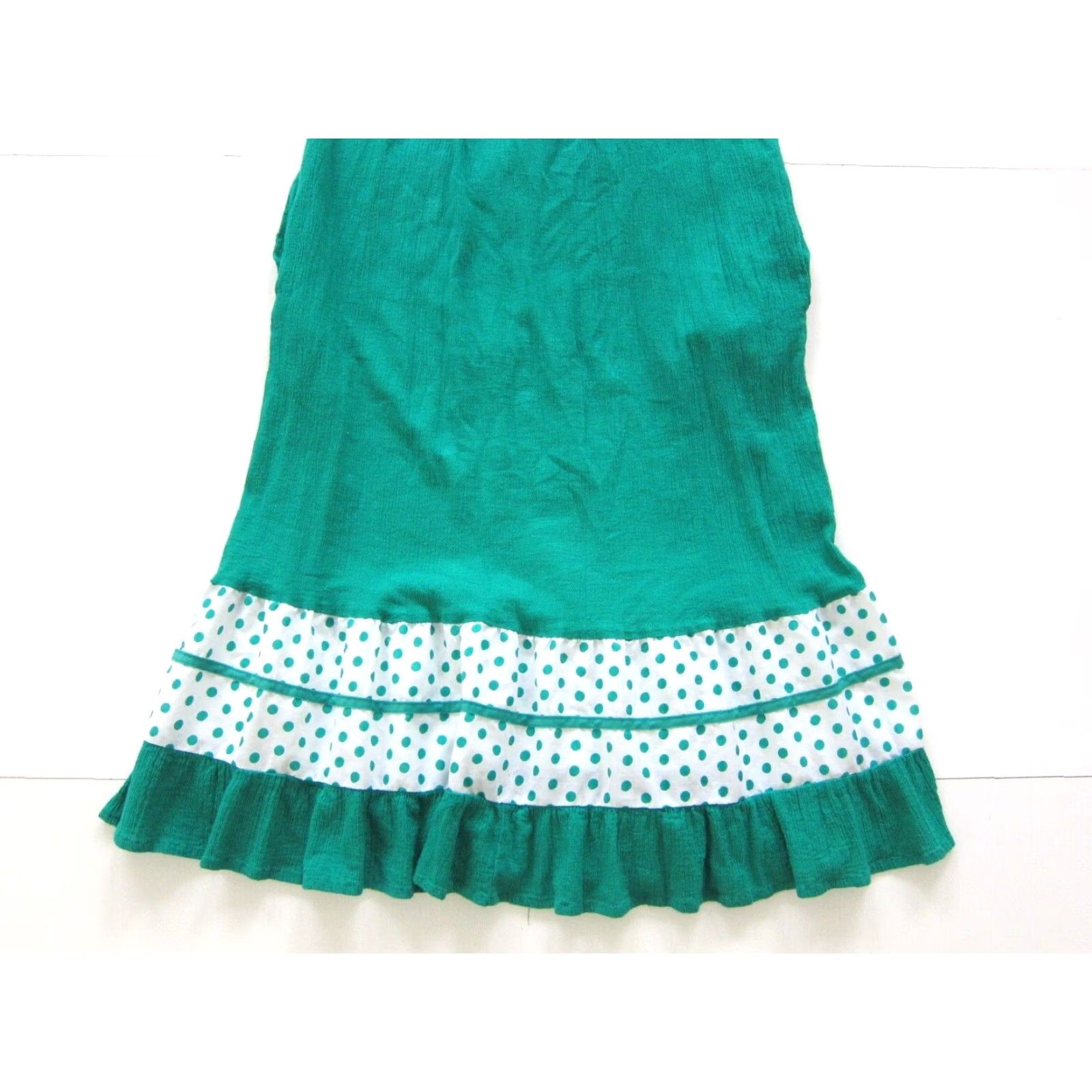 Vintage VINTAGE Anthony Richards Green White Polka Dot Pocket Muumuu Kaftan Maxi Dress MD Size M / US 6-8 / IT 42-44 - 7 Thumbnail