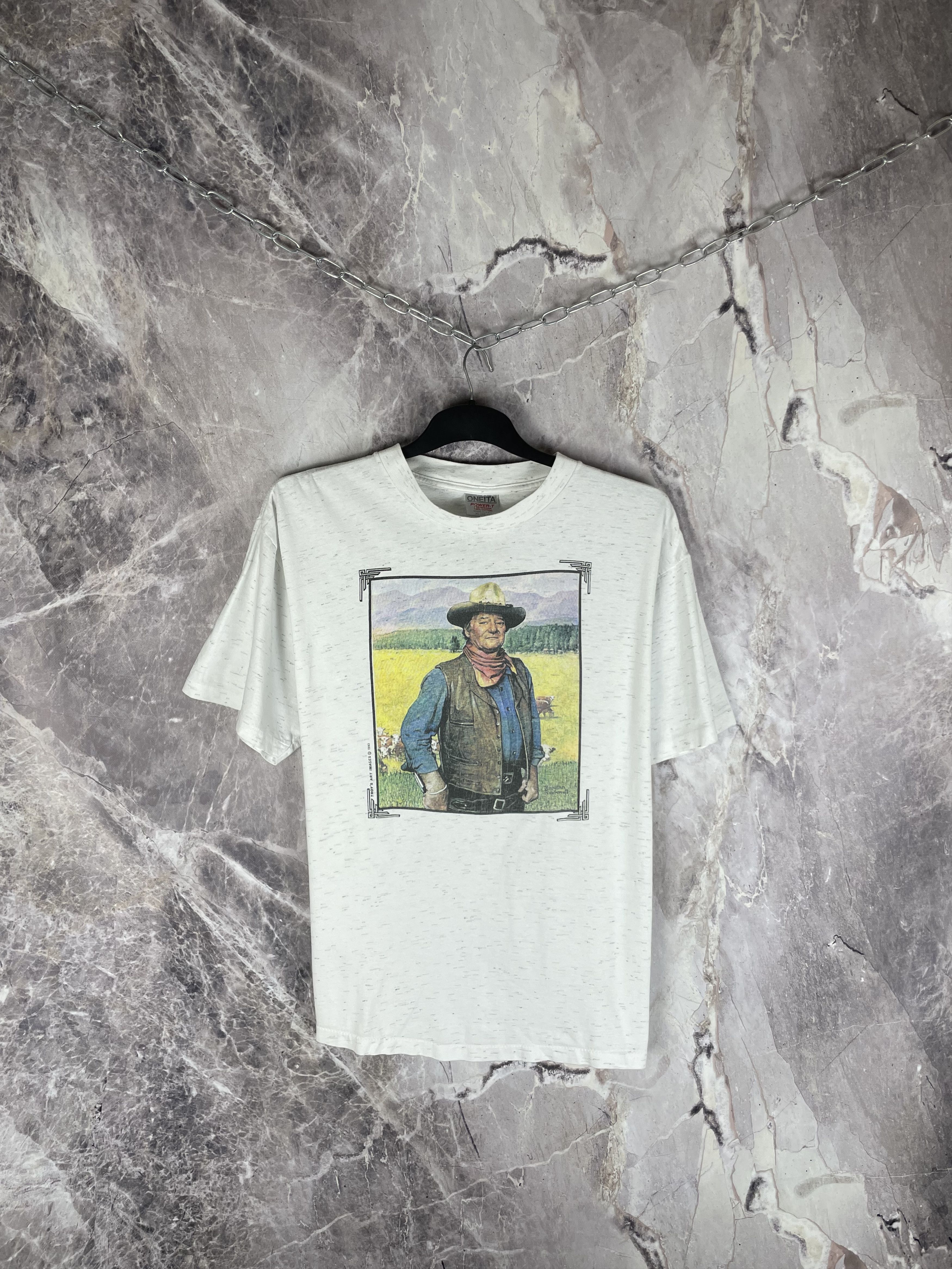 Vintage Vintage John Wayne 1993 Tee Size US XL / EU 56 / 4 - 1 Thumbnail