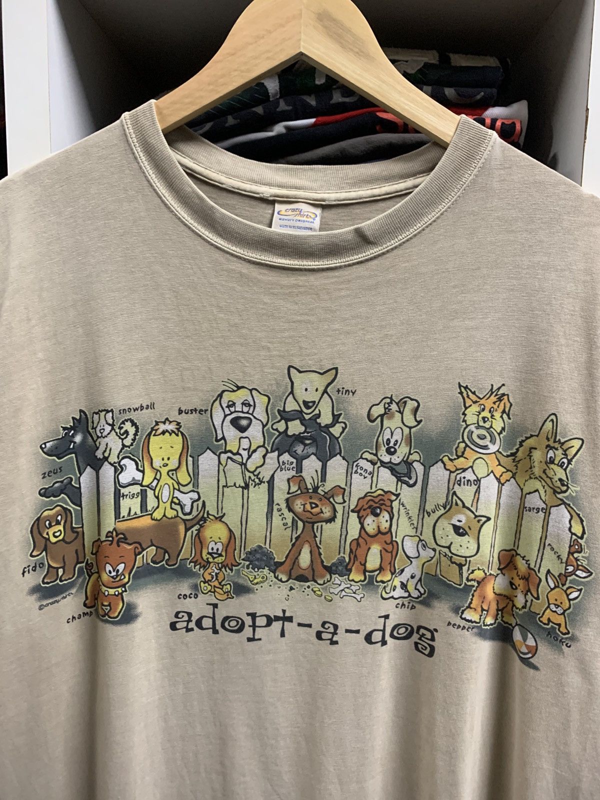 Vintage Vintage 90’s Crazy Shirt “Adopt a dog” T-Shirt Size US M / EU 48-50 / 2 - 3 Thumbnail