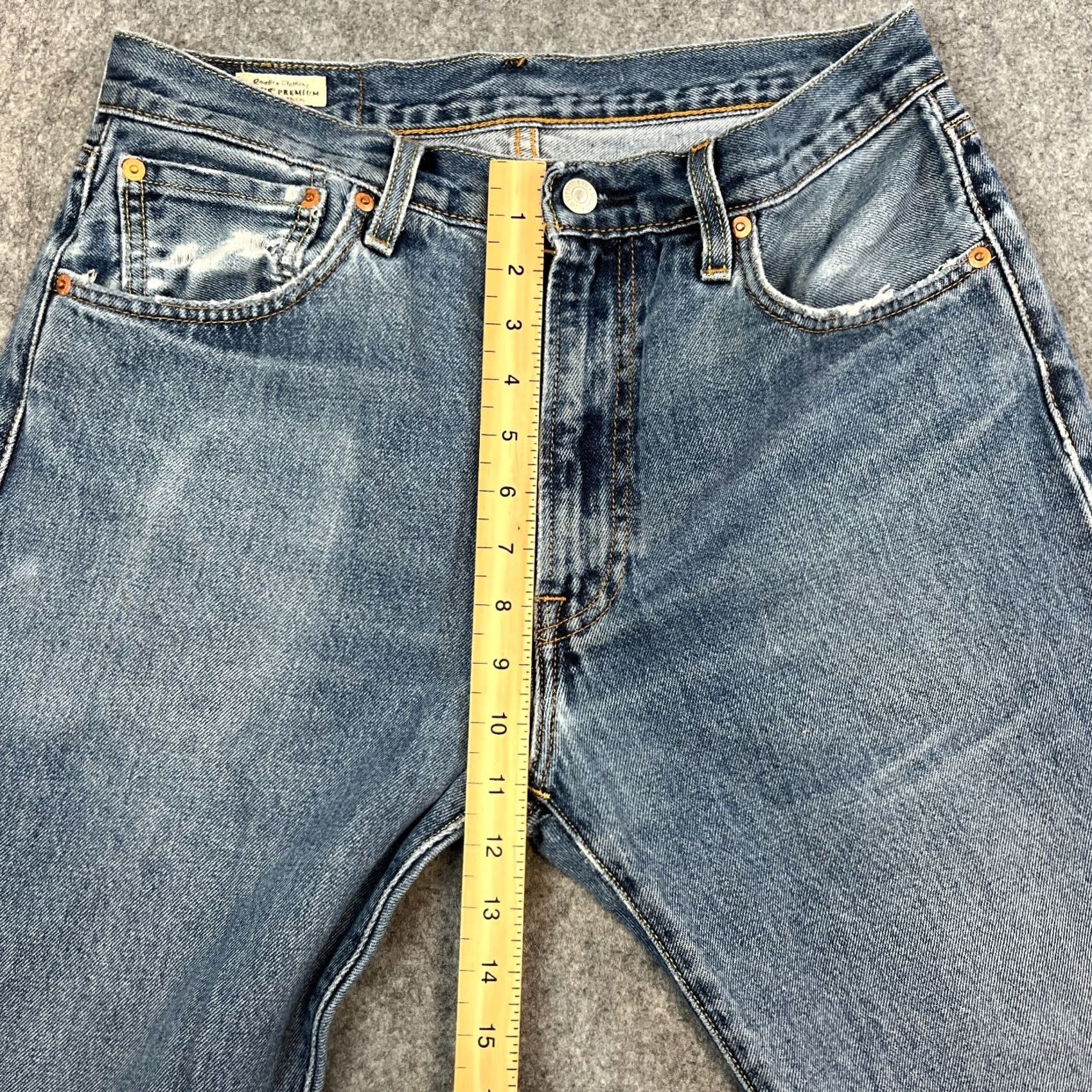 Levi's Levi's 551 Jeans Regular Straight 32 34 Mid Wash Blue Tab Mens Denim Cotton Hemp 5-Pocket Design Vintage No? Size US 32 / EU 48 - 5 Thumbnail