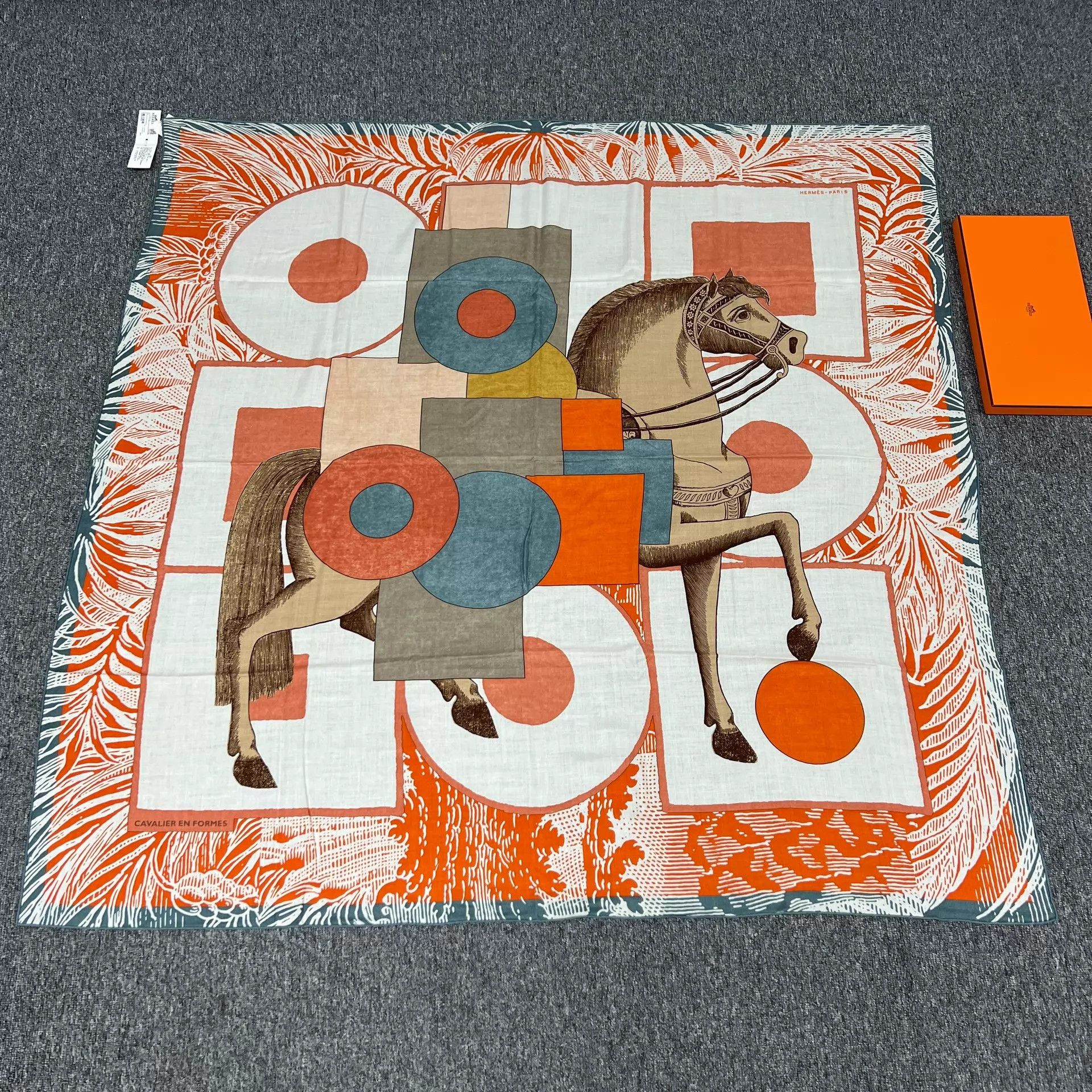 Hermes Hermes Knight Horse Cashmere-Silk Scarf 140x140cm NWT Size ONE SIZE - 1 Thumbnail